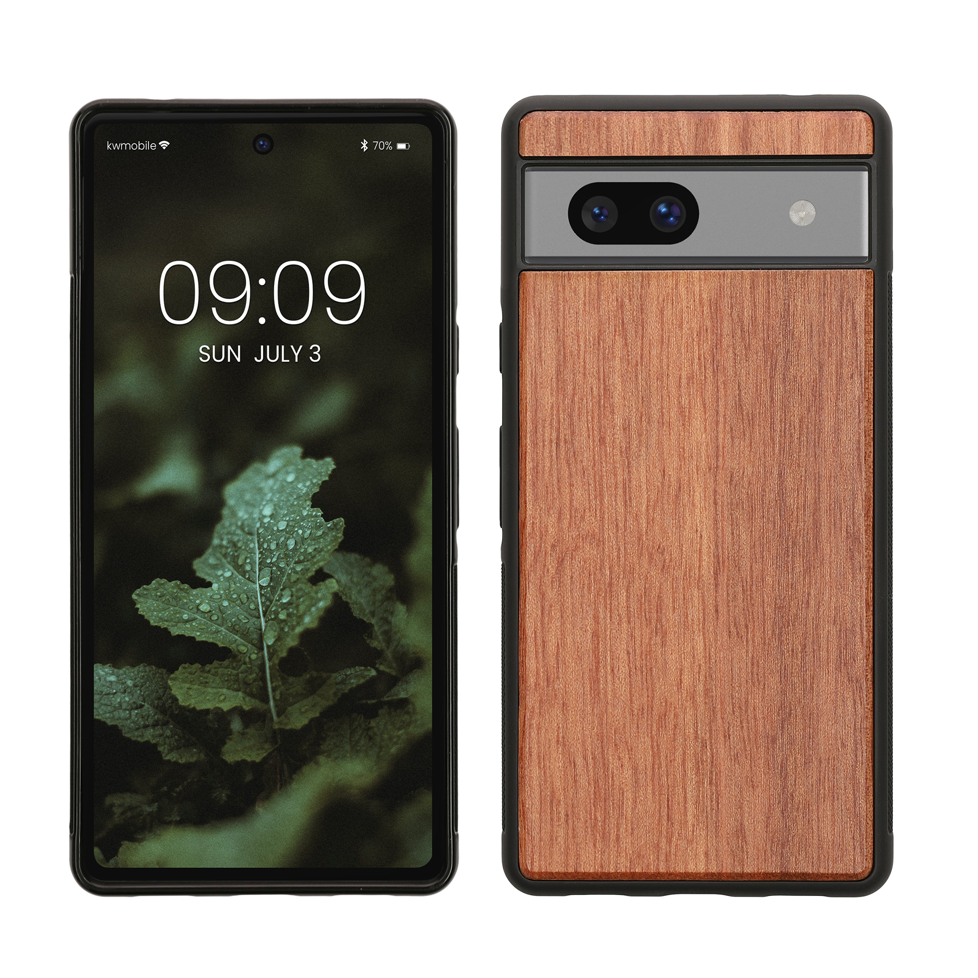 Dřevěný kryt kwmobile Google Pixel 7a - Hard Cover in Nature