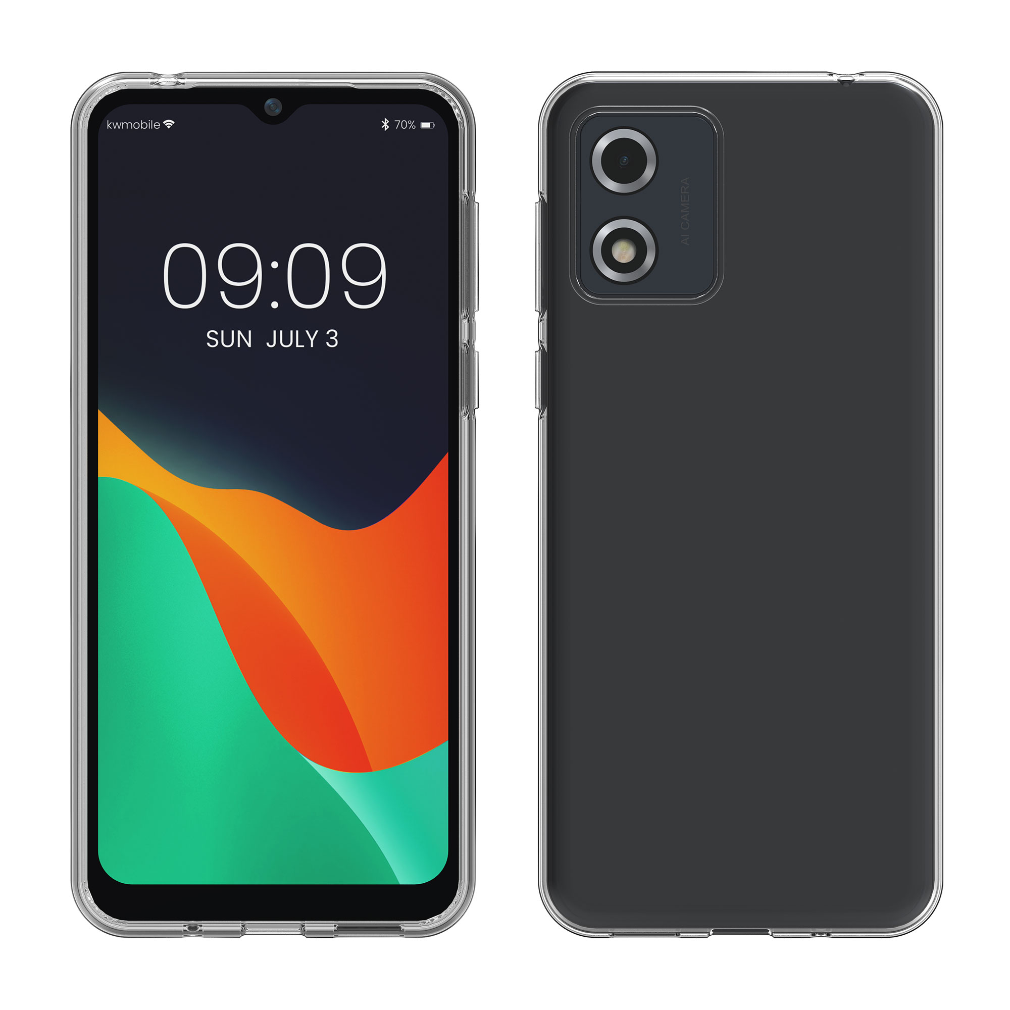 Pouzdro pro Motorola Moto E13 kwmobile tenké TPU - transparentní