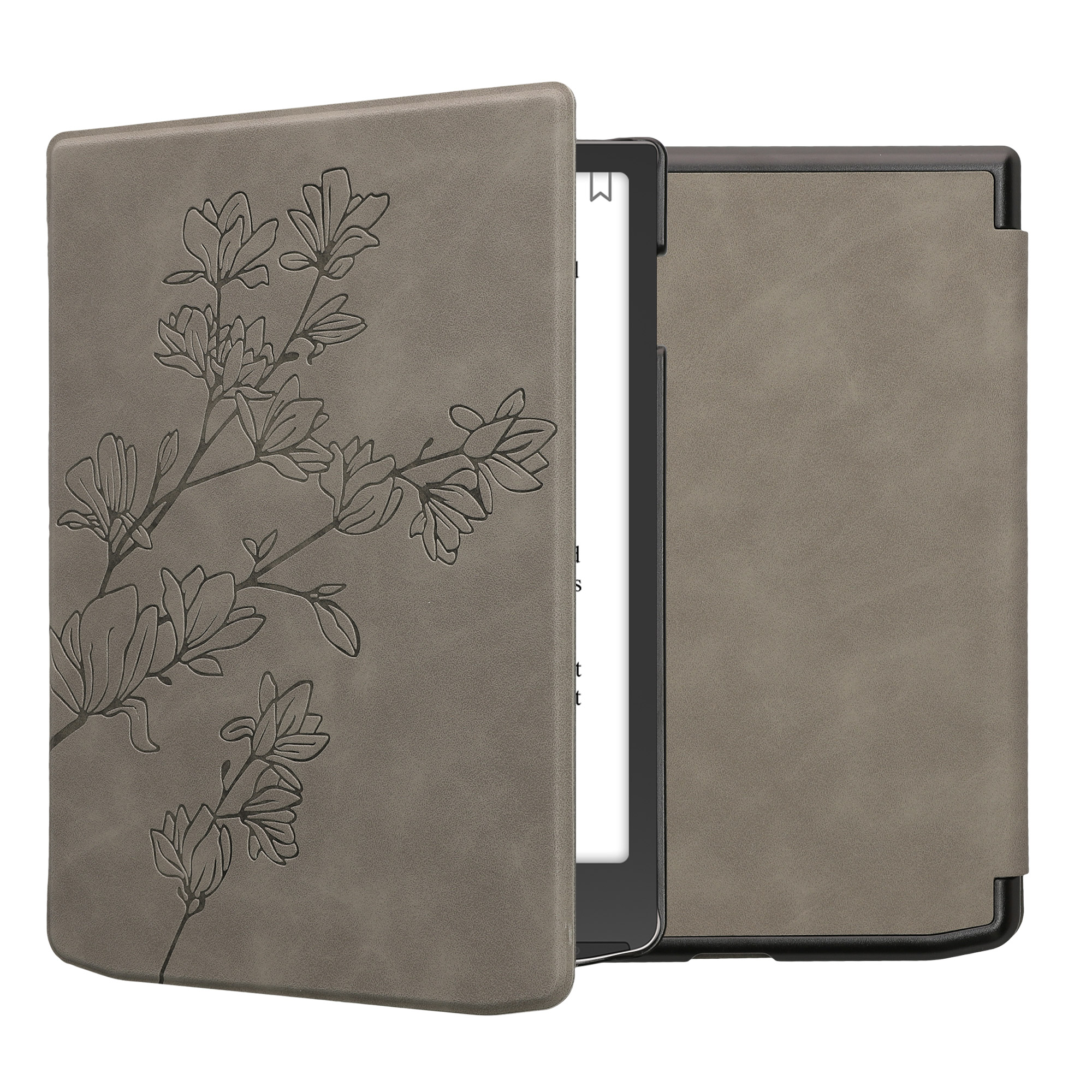 Pouzdro na čtečku kwmobile pro Pocketbook InkPad 4 / Color 3 / Color… - Magnolias Grey