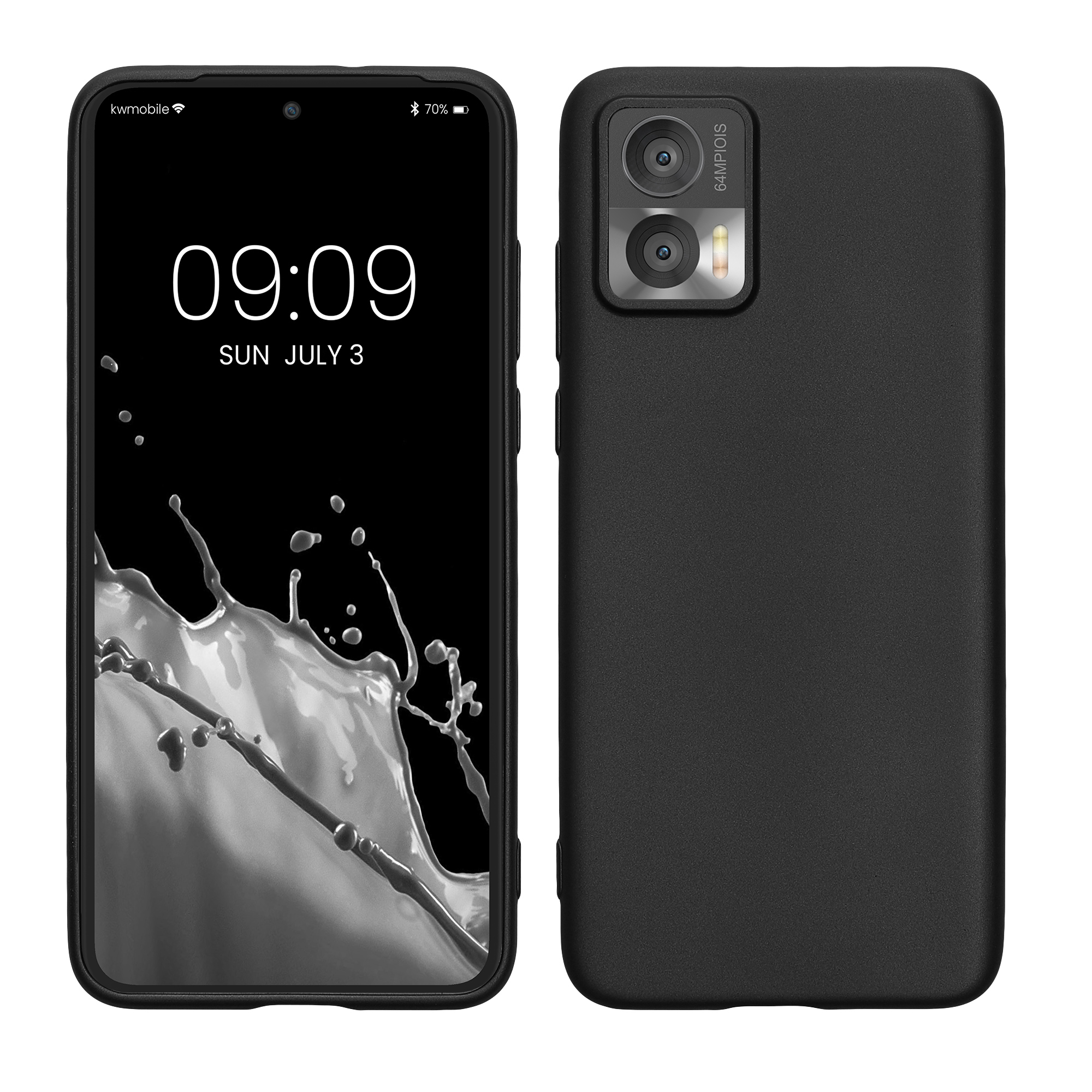 Metalický TPU kryt na mobil Motorola Edge 30 Neo kwmobile metalicky šedý
