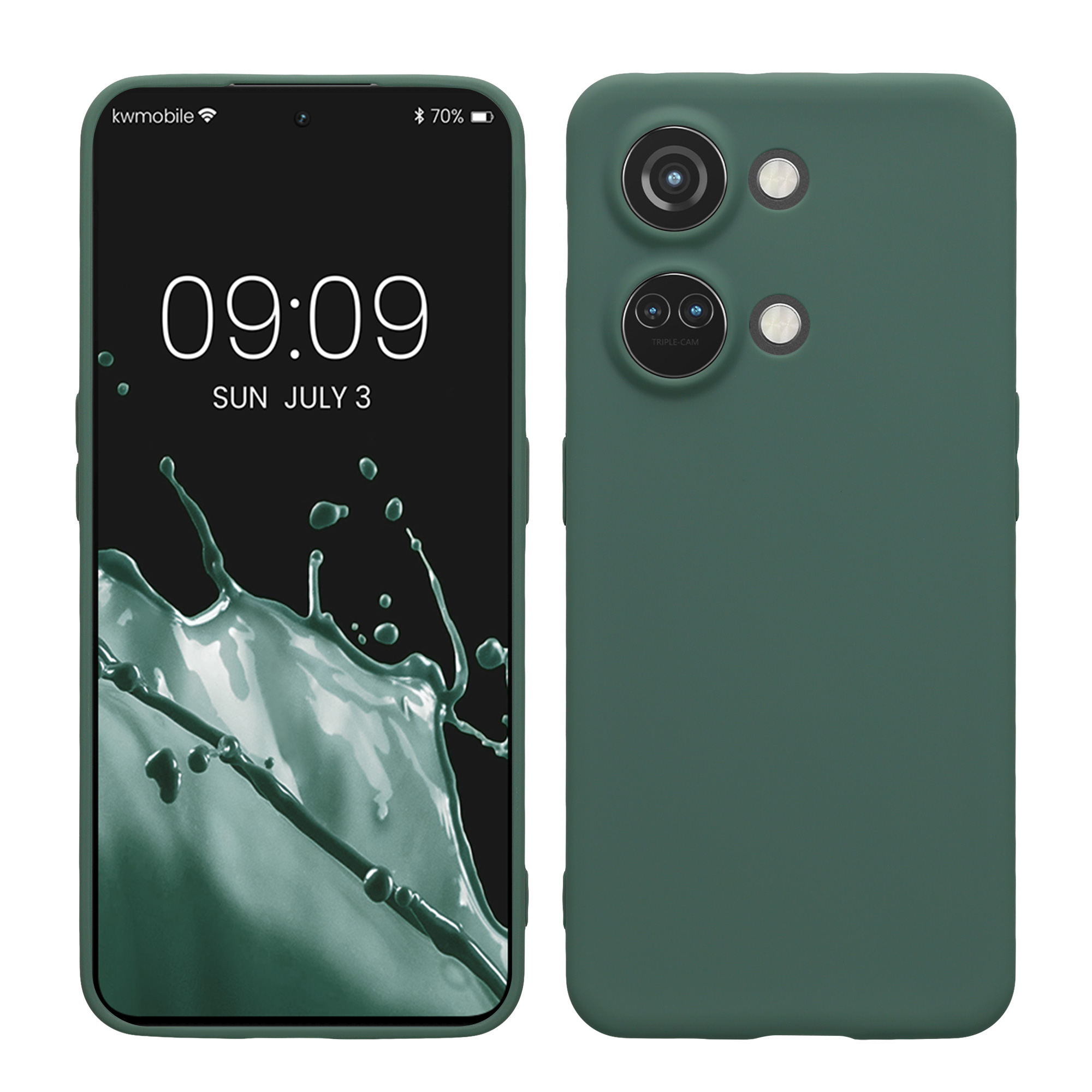 Pouzdro pro OnePlus Nord 3 5G kwmobile tenké TPU - lesní zelená