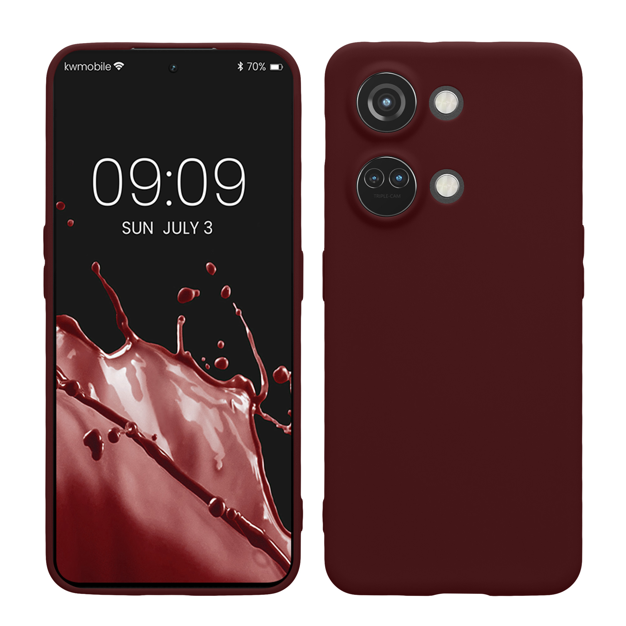 Kwmobile Silikonový kryt OnePlus Nord 3 5G tawny červená