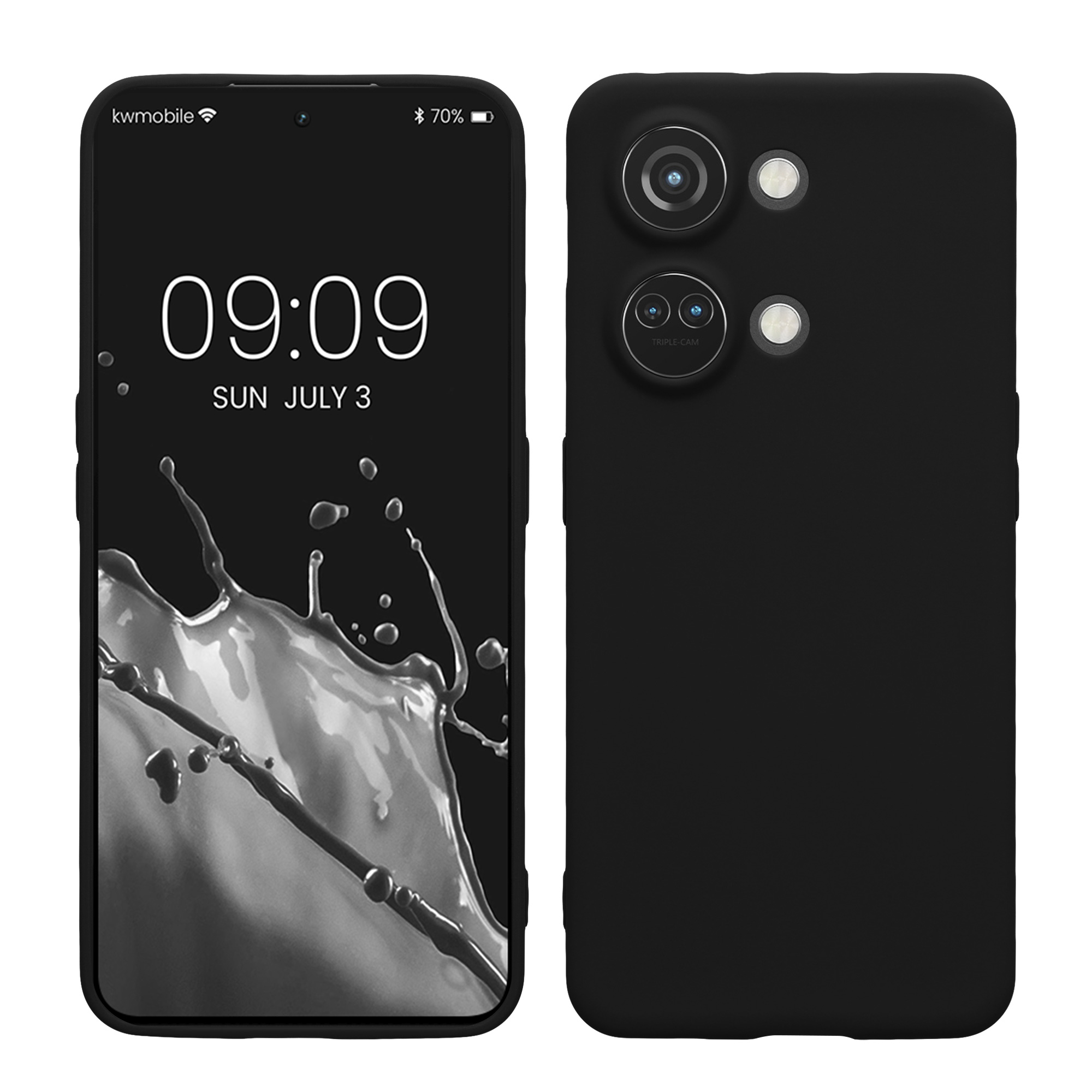 Tenký matný TPU kryt pro OnePlus Nord 3 5G kwmobile ‑ matná černá
