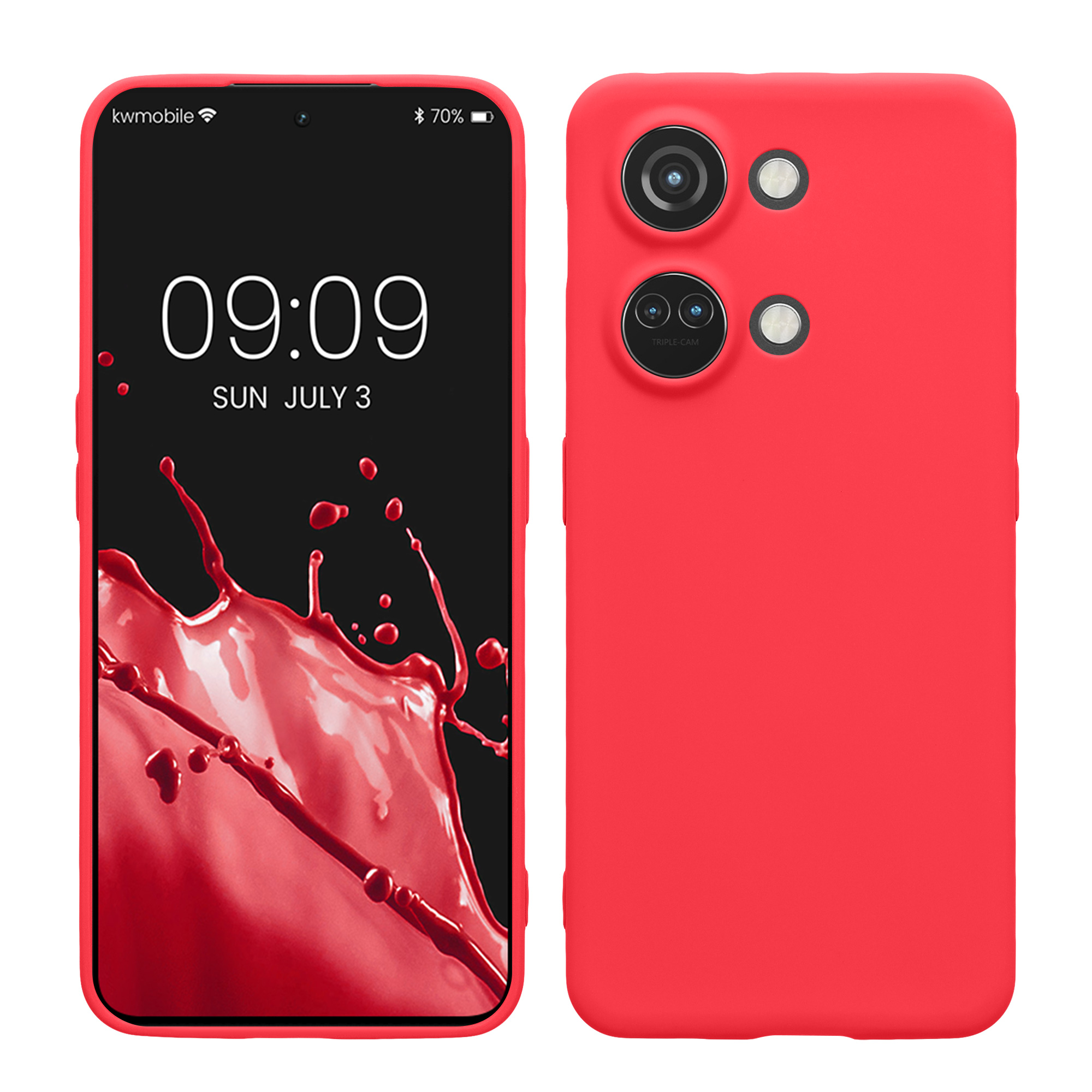 Kwmobile Silikonový kryt OnePlus Nord 3 5G neonově růžová