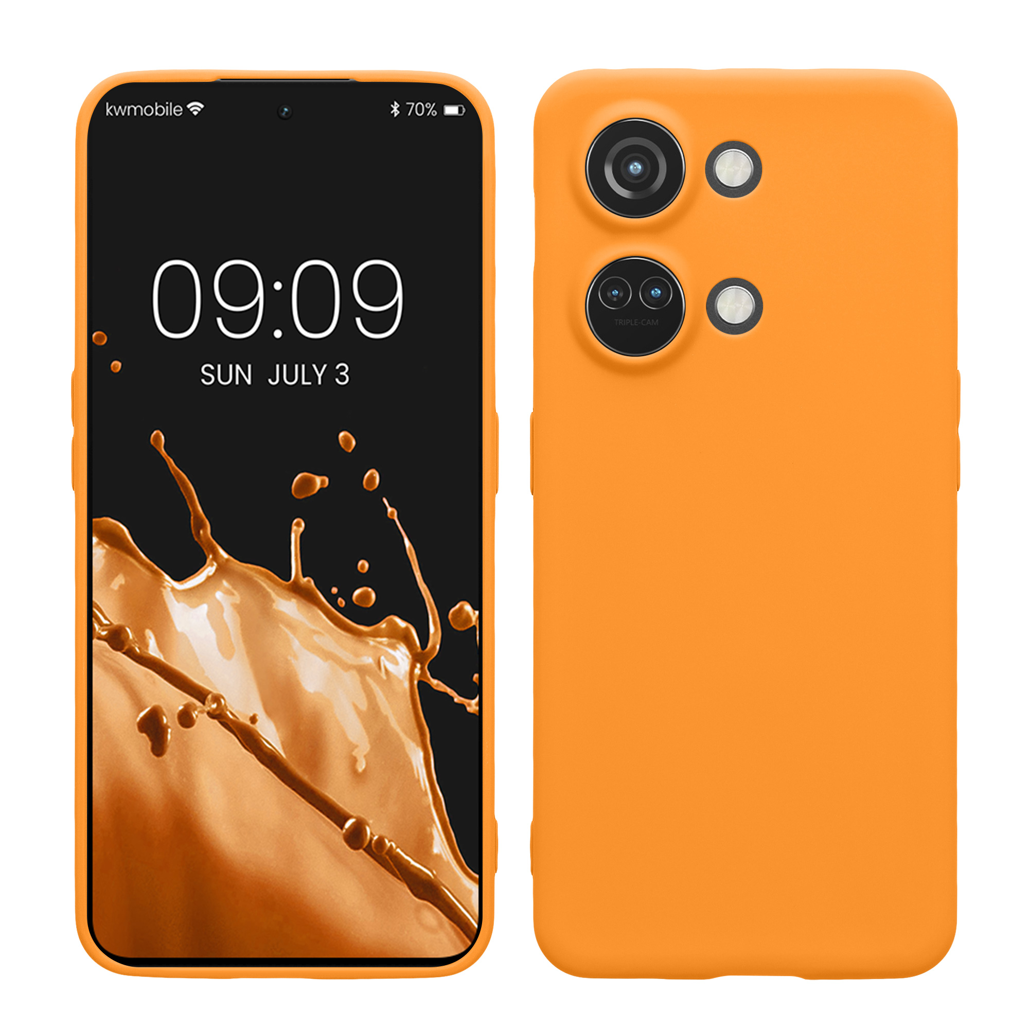 Kryt na mobil OnePlus Nord 3 5G, tenký - kwmobile, ovocný oranžový