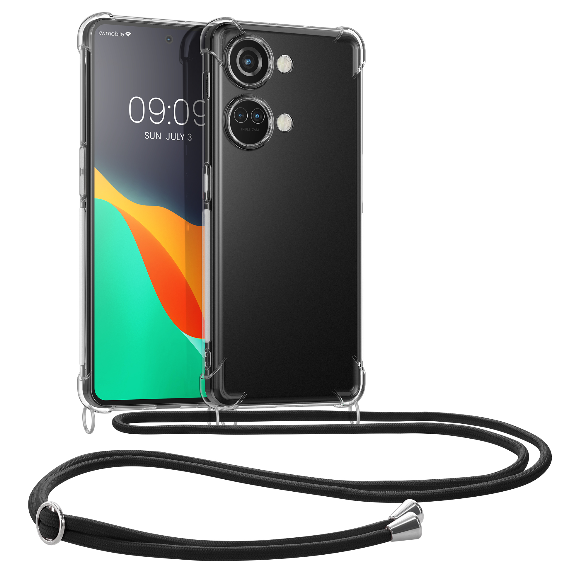 Kwmobile Crossbody pouzdro OnePlus Nord 3 5G transparentní / černá