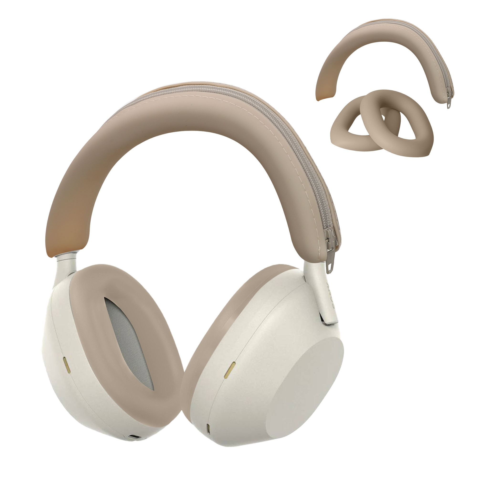 Náhradní náušníky kwmobile pro Sony WH-1000XM5, béžová
