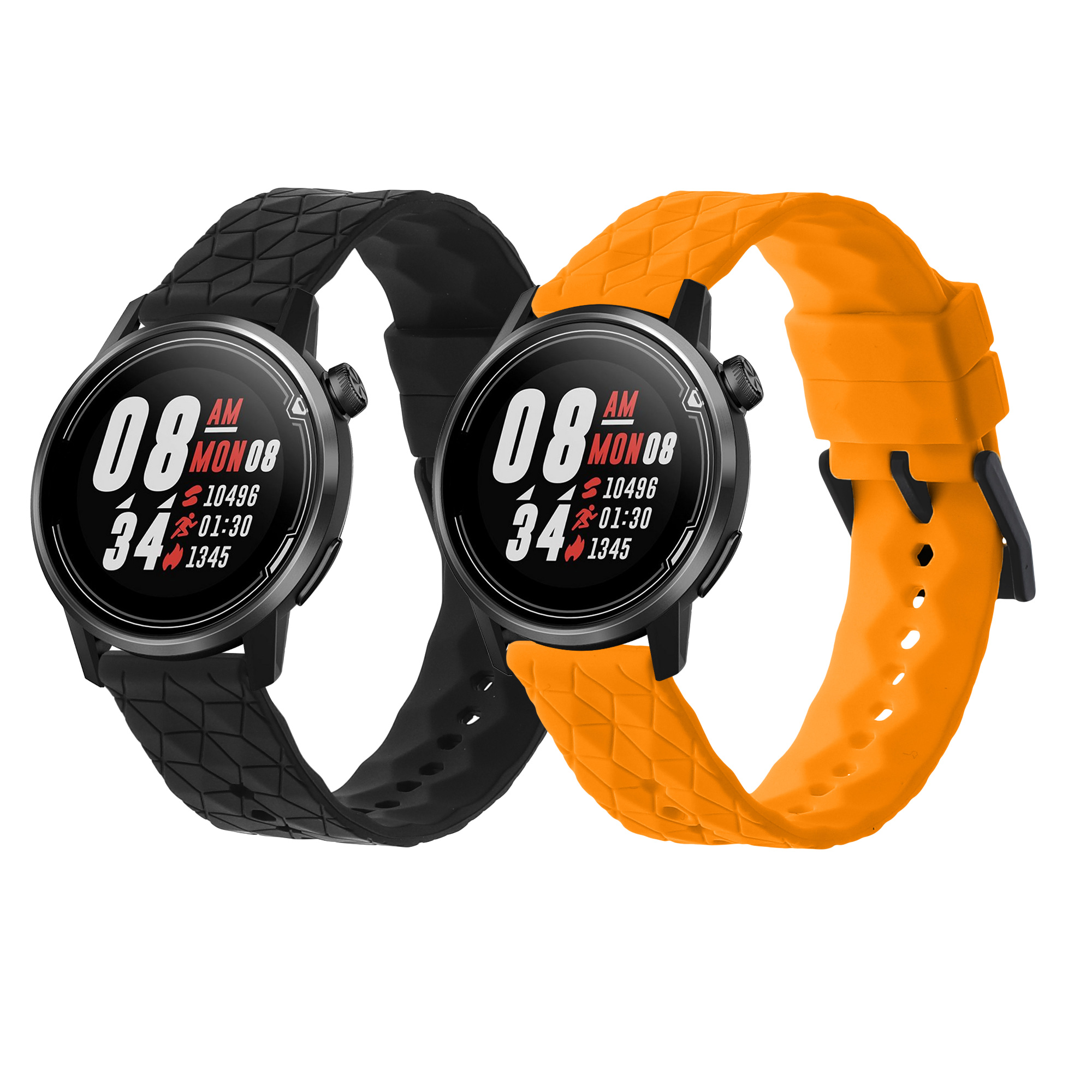Řemínek k hodinkám COROS PACE 2 / APEX (42mm) kwmobile - černá / oranžová