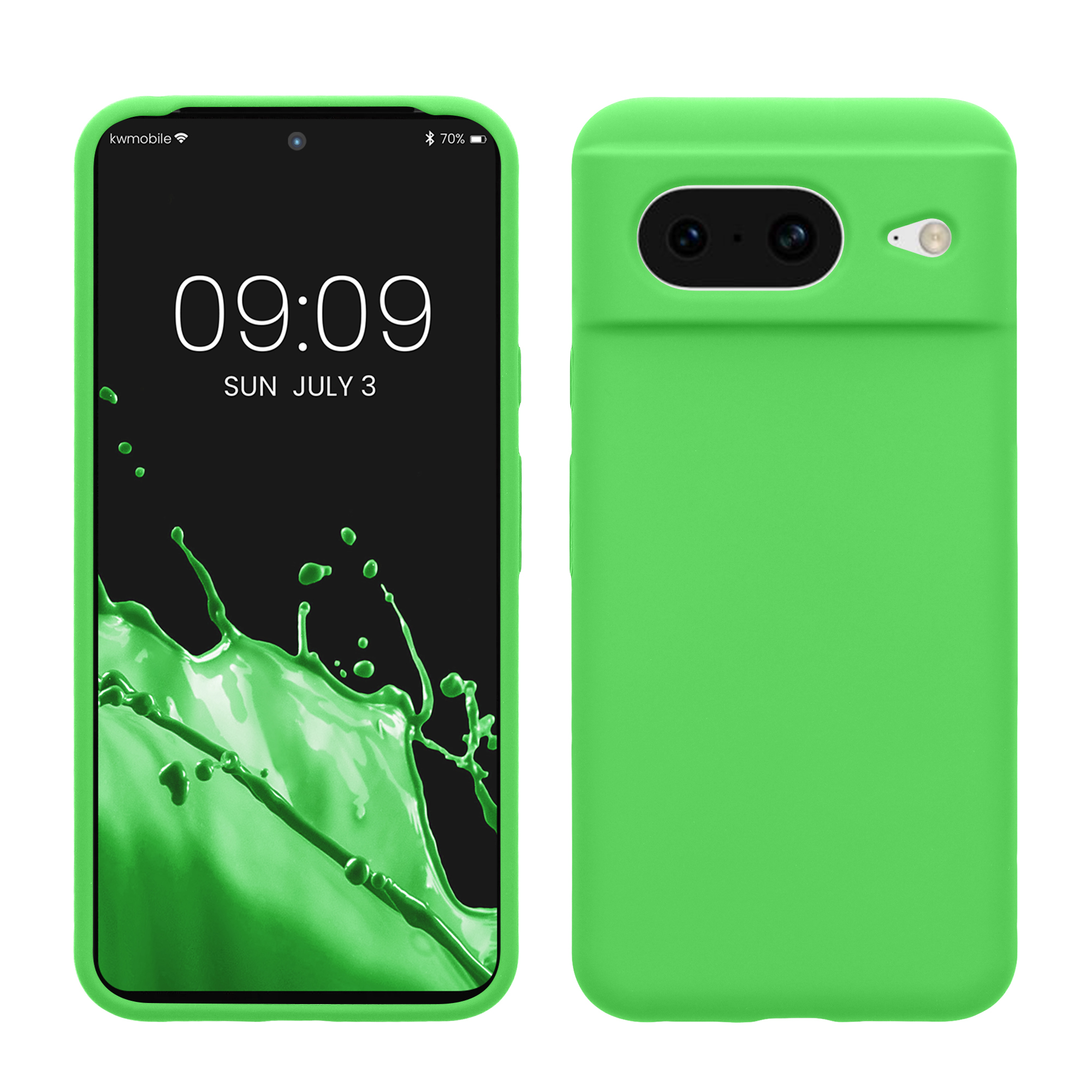 Pouzdro pro Google Pixel 8 kwmobile silikonové - limetkově zelená