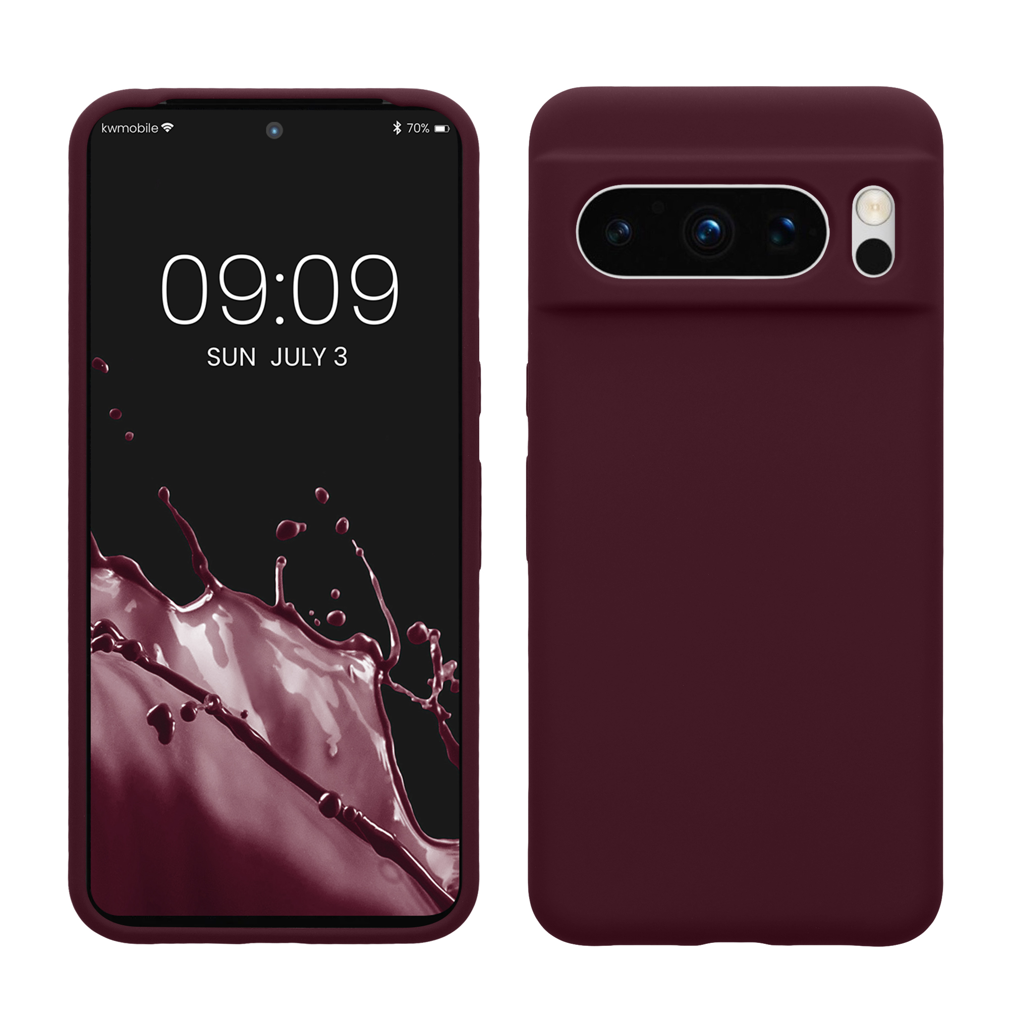 Pouzdro pro Google Pixel 8 Pro kwmobile silikonové - vínově fialová