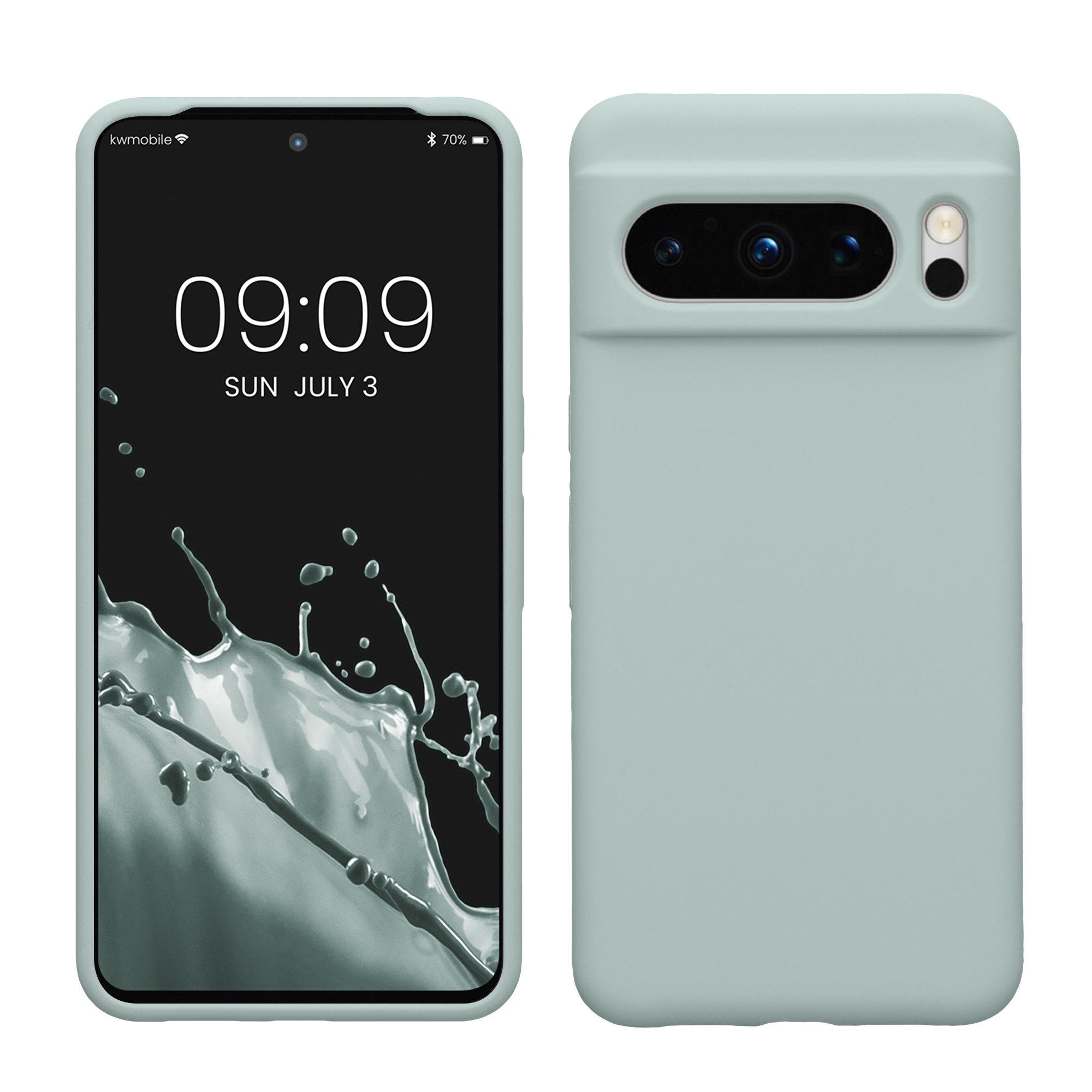 Pouzdro pro Google Pixel 8 Pro kwmobile silikonové - světle mátová