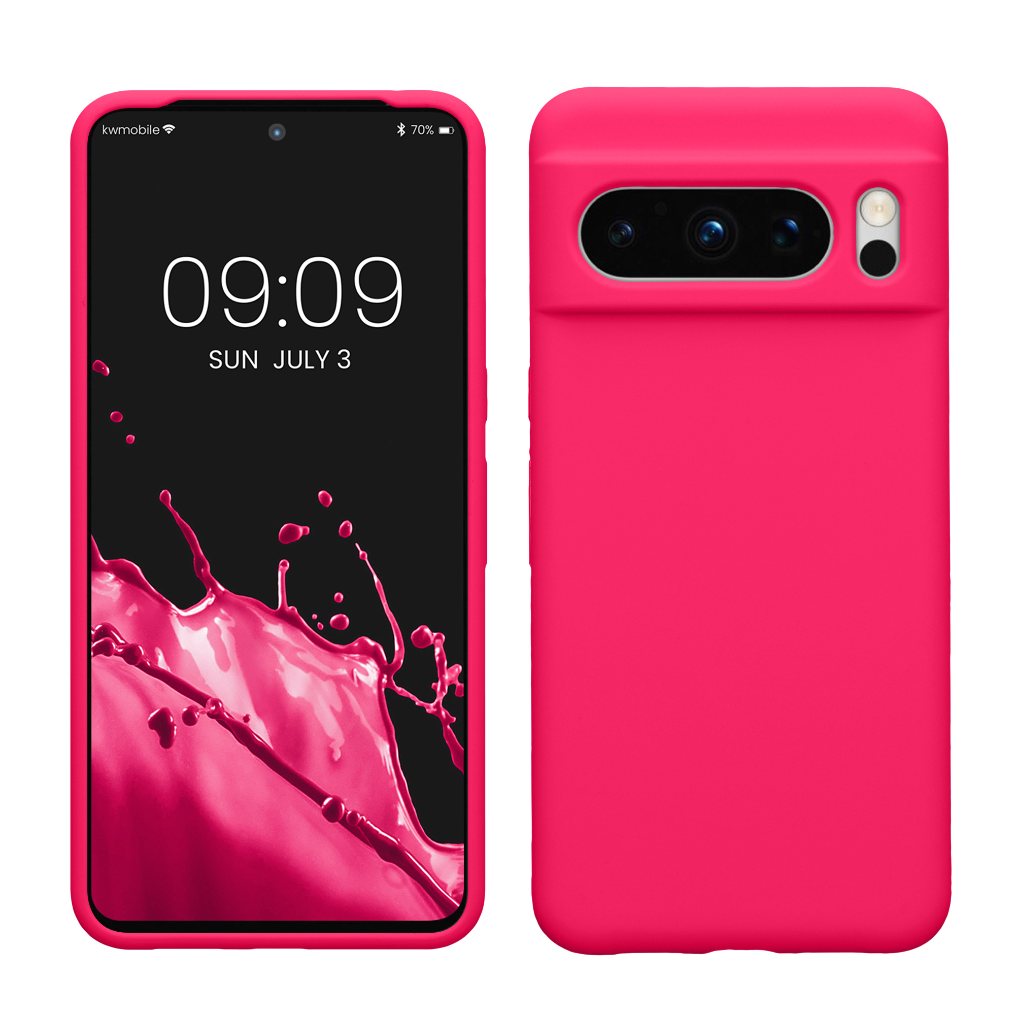 Pouzdro pro Google Pixel 8 Pro kwmobile silikonové - neonově růžová