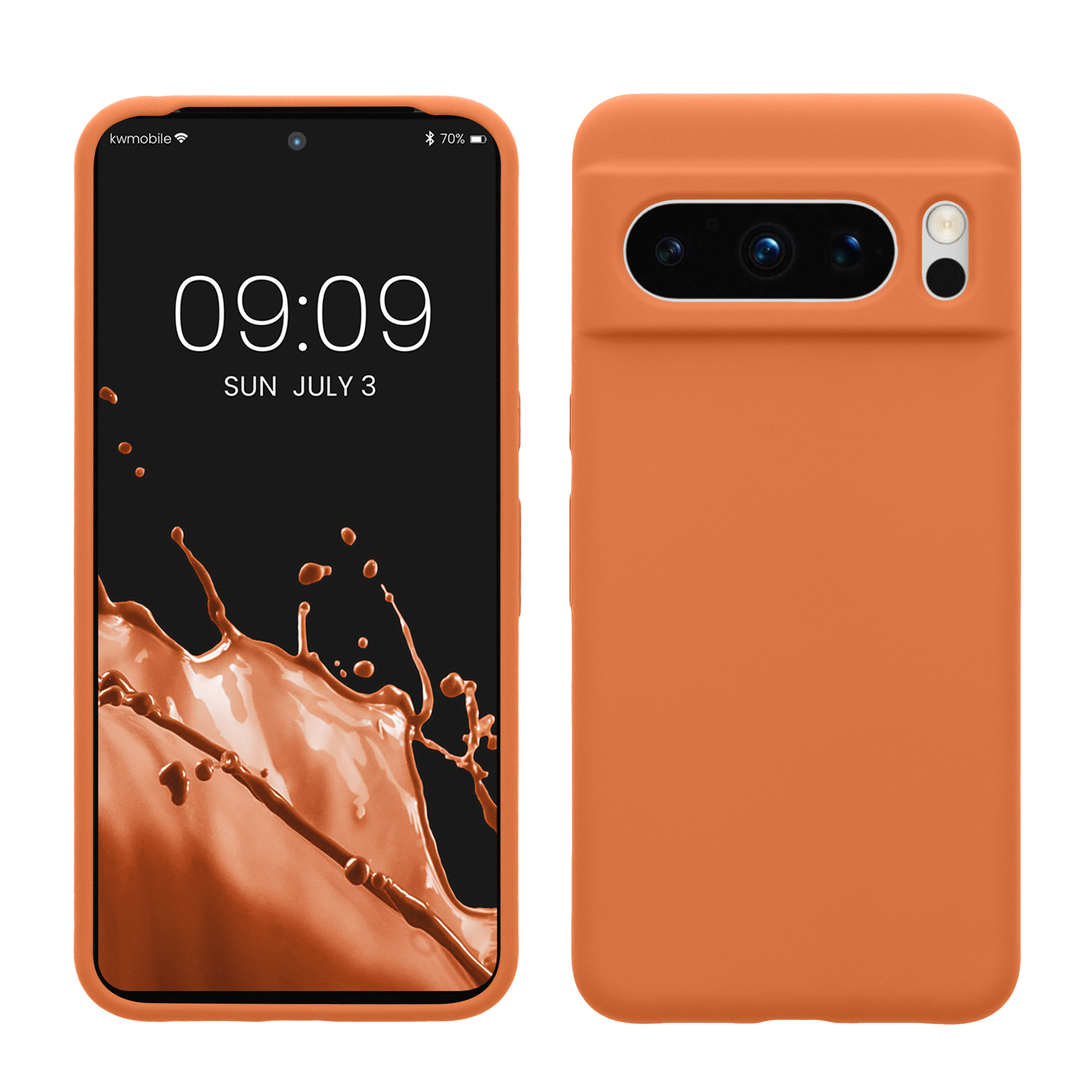 TPU silikonový kryt pro Google Pixel 8 Pro, měkký povrch kwmobile ‑ teplá meruňková