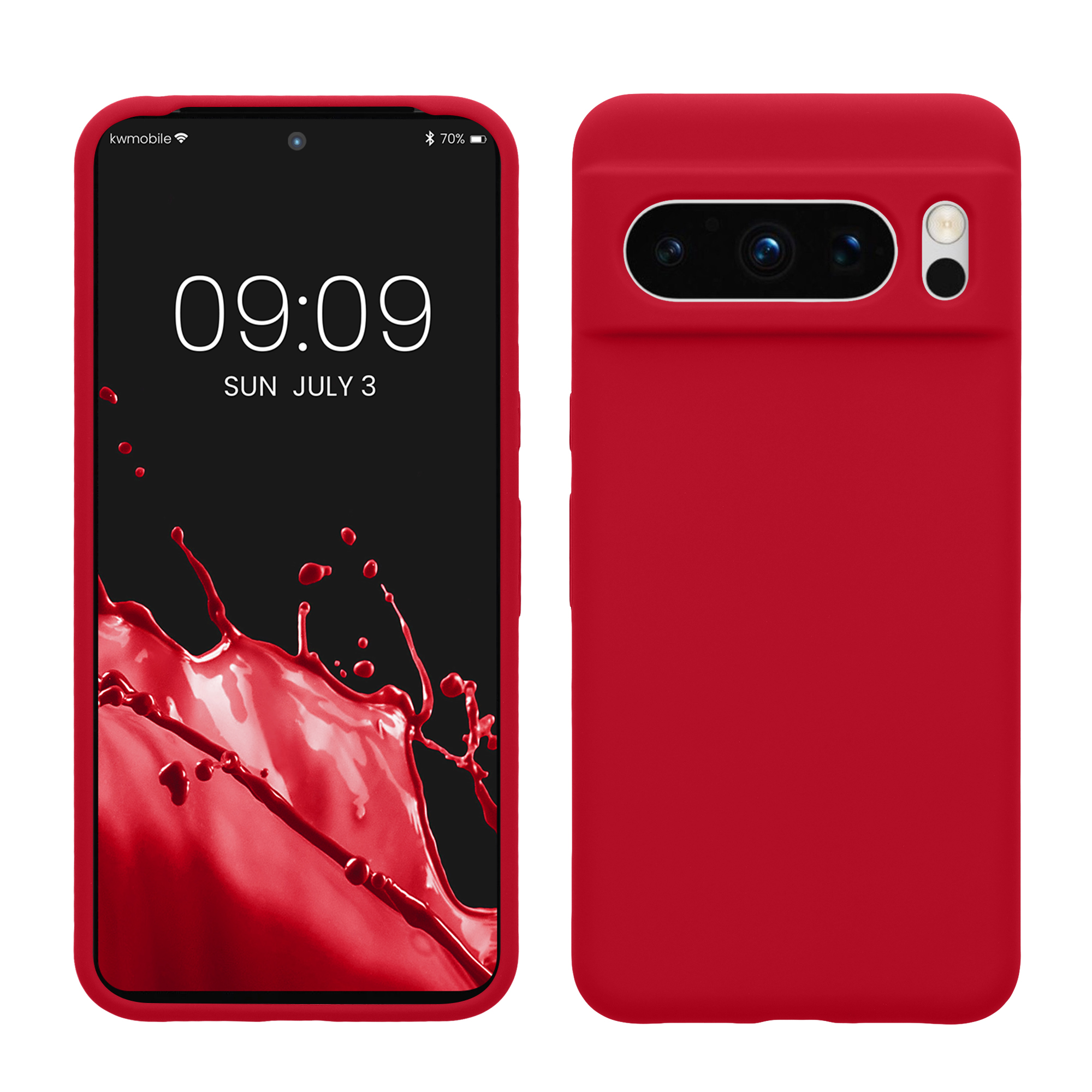 Pouzdro pro Google Pixel 8 Pro kwmobile silikonové - třešňová