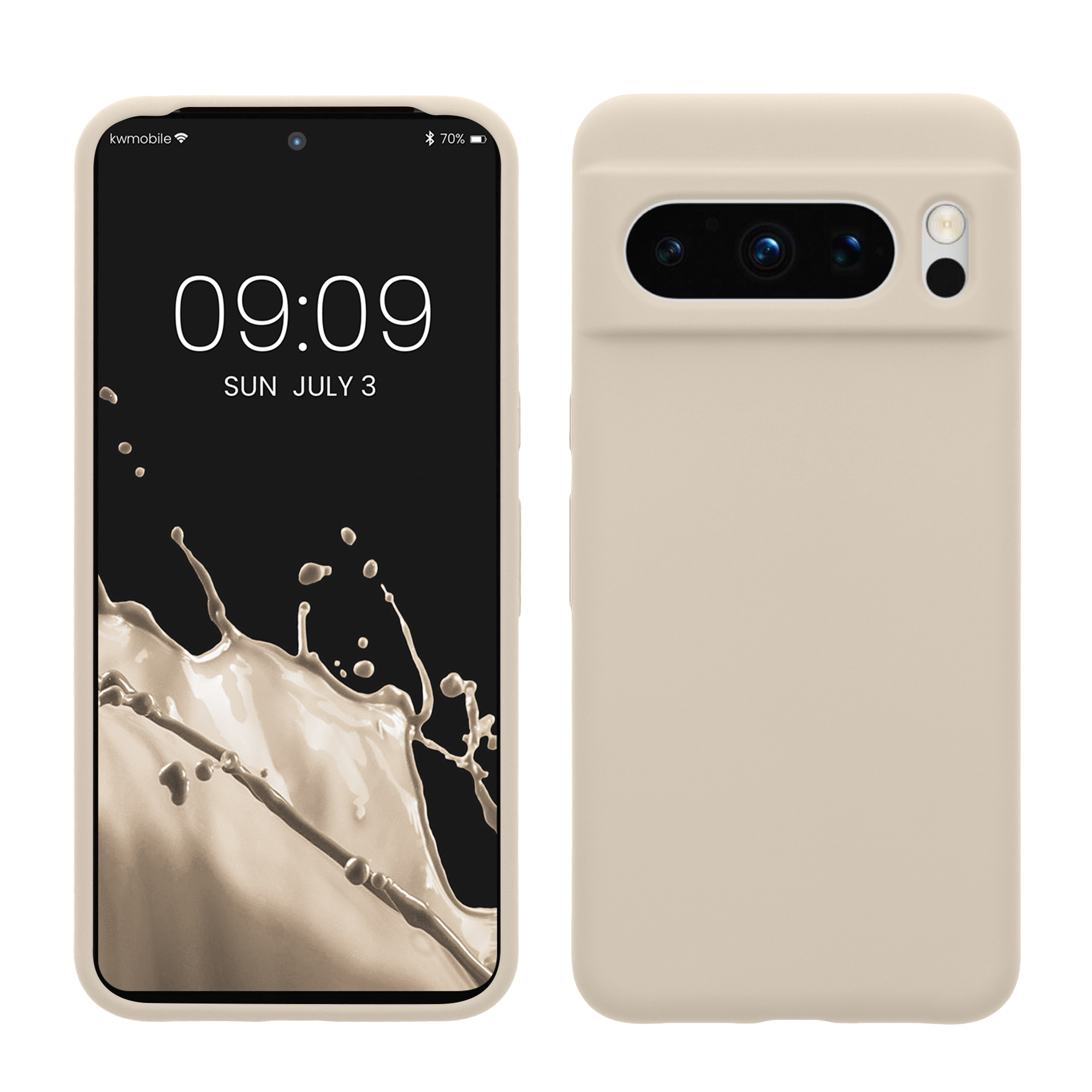 Pouzdro pro Google Pixel 8 Pro kwmobile silikonové - krémová