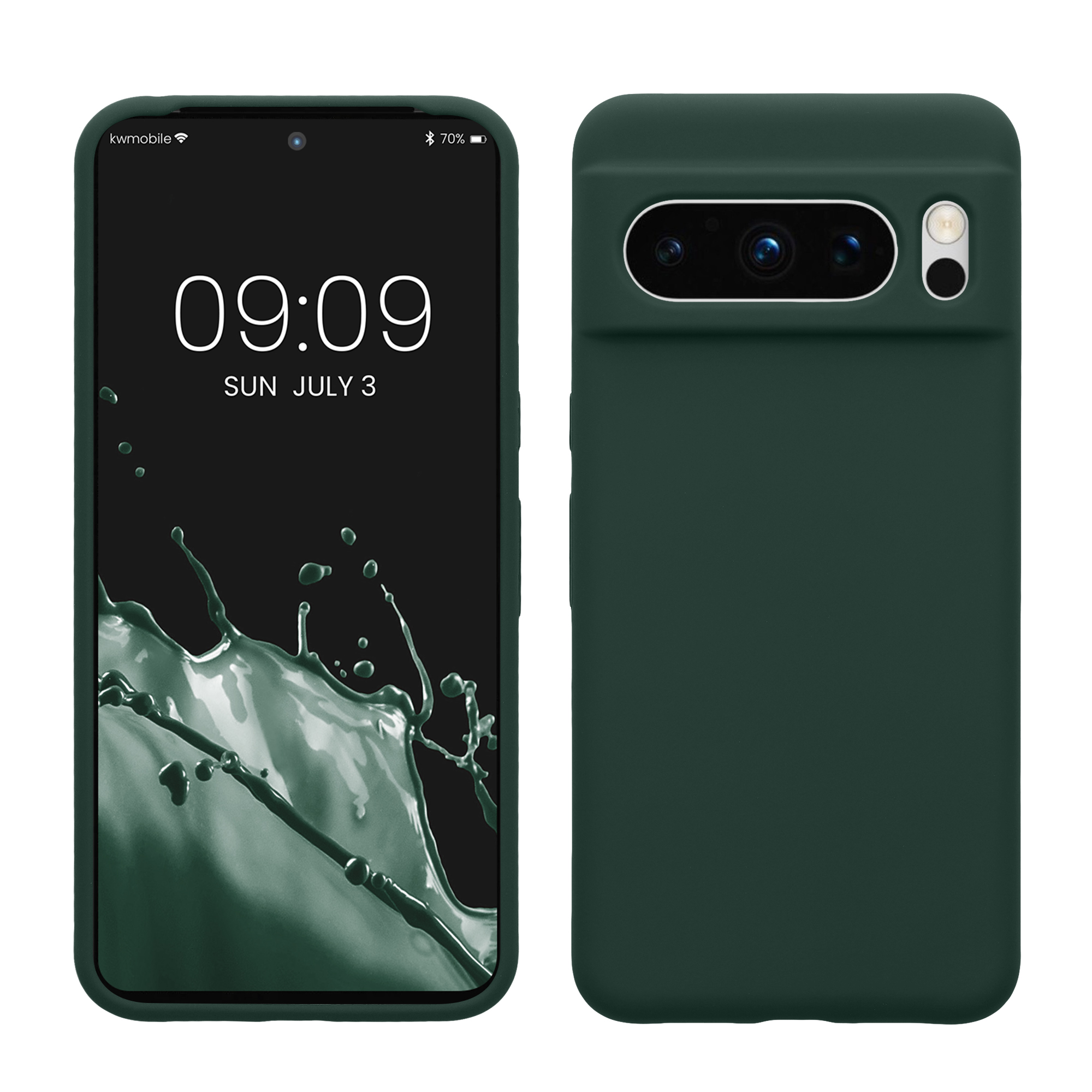 Pouzdro pro Google Pixel 8 Pro kwmobile silikonové - mechově zelená