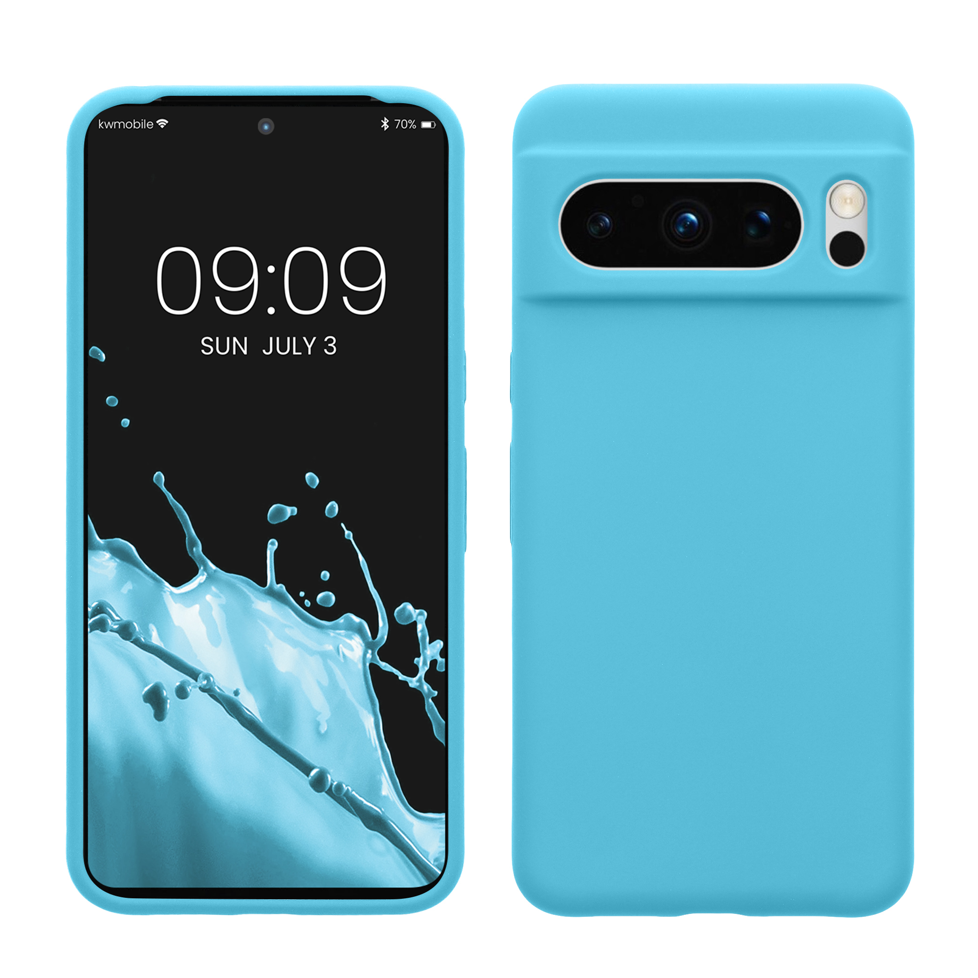 Pouzdro pro Google Pixel 8 Pro kwmobile silikonové - světle modrá
