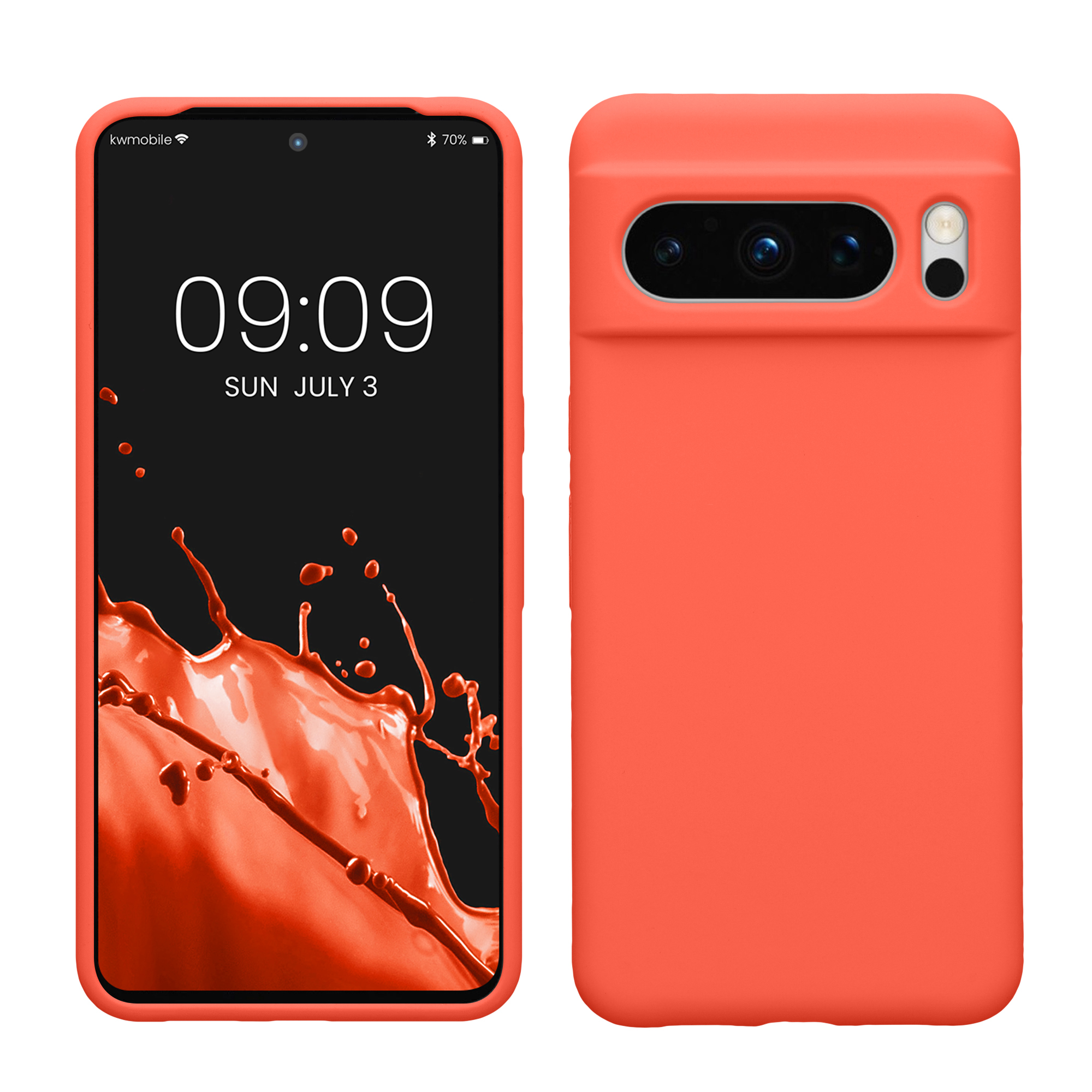 Pouzdro pro Google Pixel 8 Pro kwmobile silikonové - sytá korálová