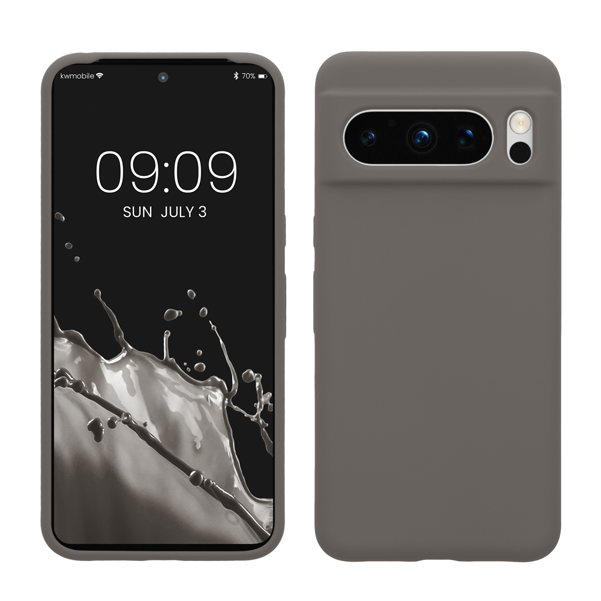 Pouzdro pro Google Pixel 8 Pro kwmobile silikonové - šedobéžová