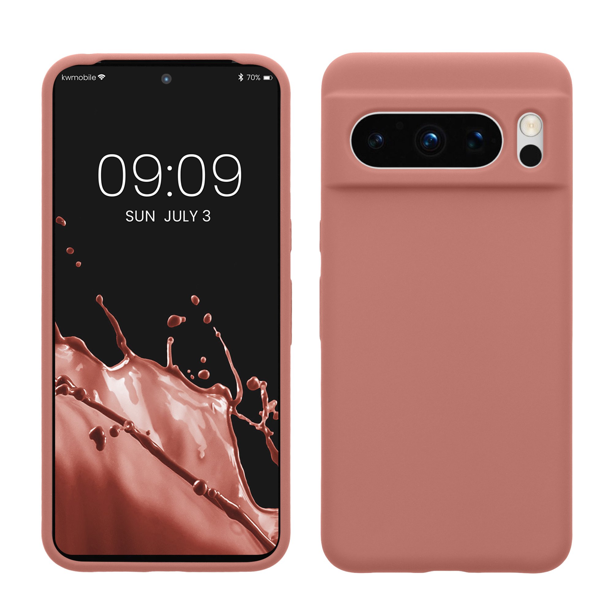 Pouzdro pro Google Pixel 8 Pro kwmobile silikonové - zimní růže