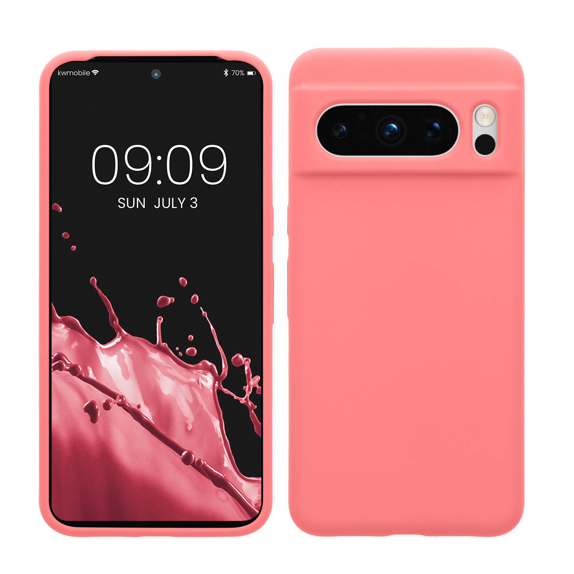 Pouzdro pro Google Pixel 8 Pro kwmobile silikonové - pastelová korálová