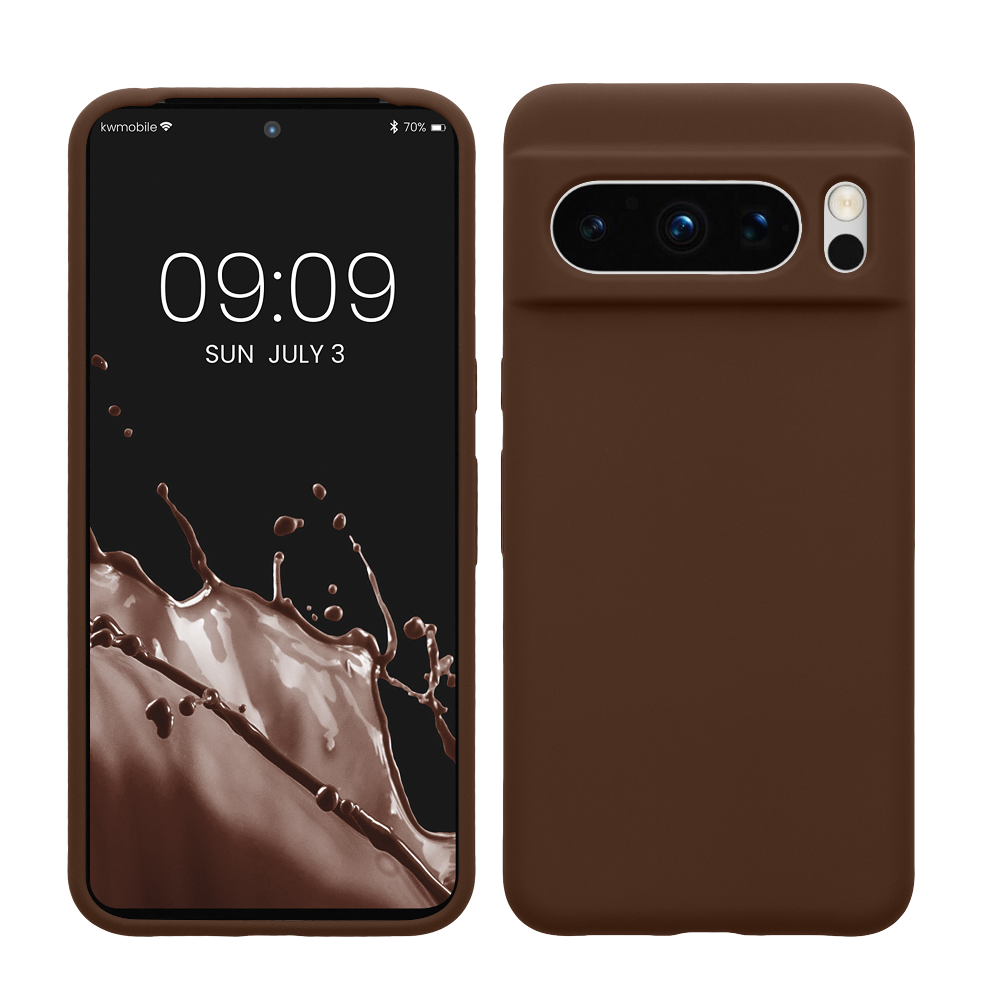 Pouzdro pro Google Pixel 8 Pro kwmobile silikonové - čokoládová