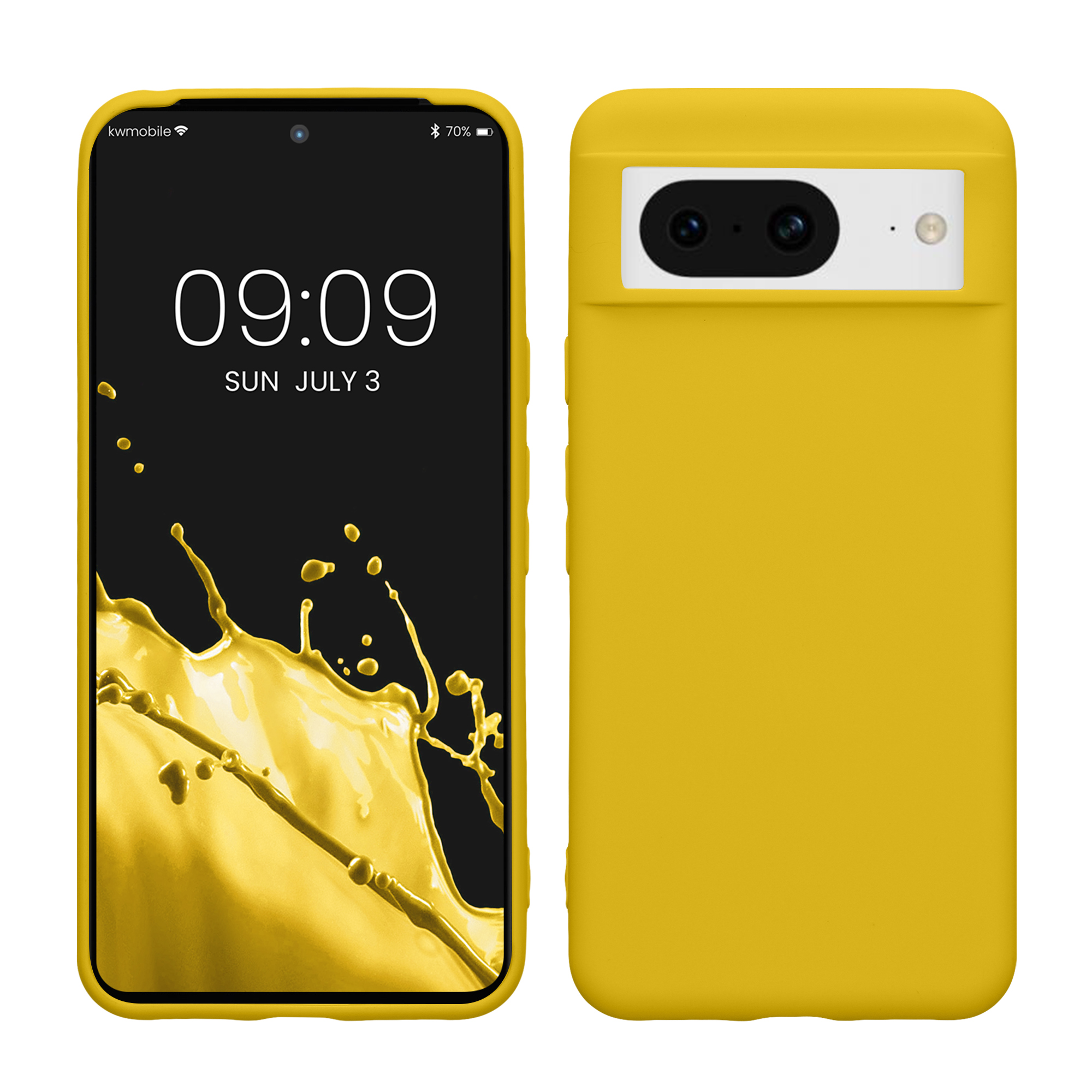TPU kryt kwmobile Google Pixel 8 - zářivě žlutý bezdrát. nabíjení
