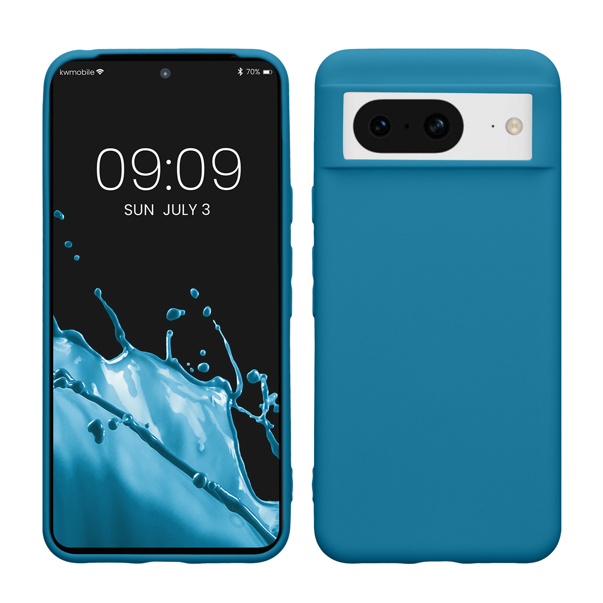 TPU kryt pro Google Pixel 8, nárazuvzdorný, pro bezdrátové nabíjení kwmobile ‑ karibská modrá