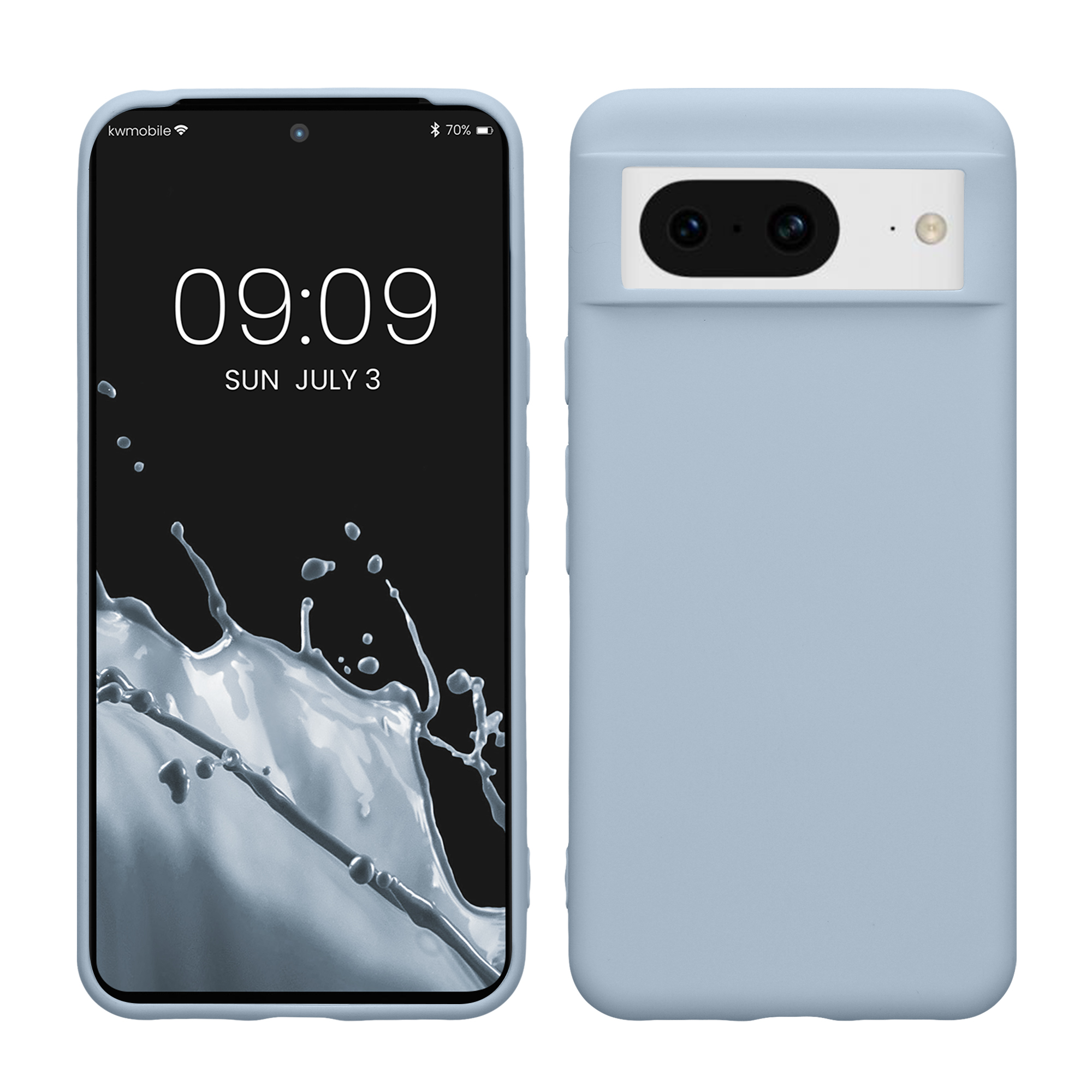 Silikonový kryt kwmobile pro Google Pixel 8 - Light Blue Matte