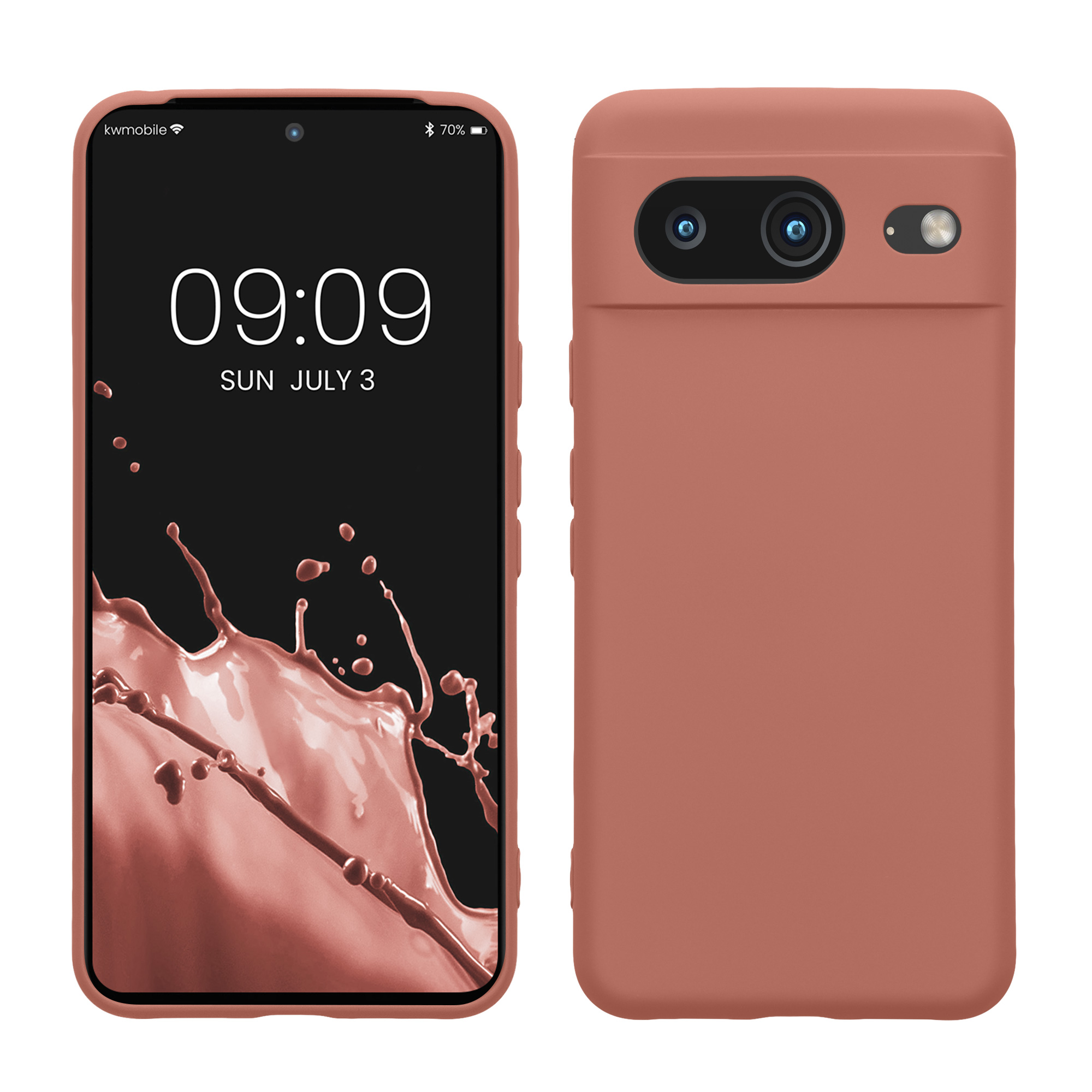 Kryt na mobil kwmobile pro Google Pixel 8 - růžové Winter Rose
