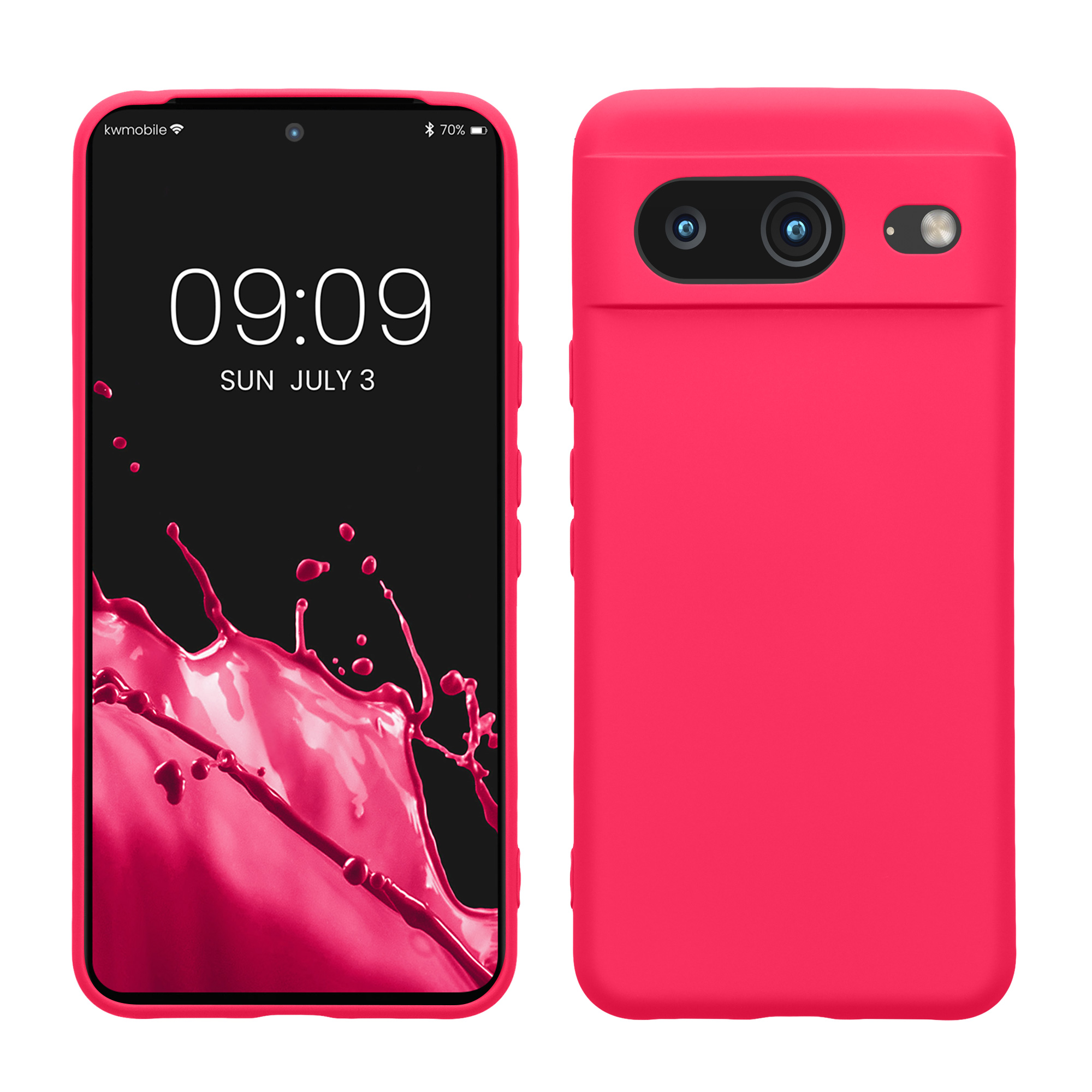 Slim TPU kryt kwmobile Google Pixel 8 - neonově růžový
