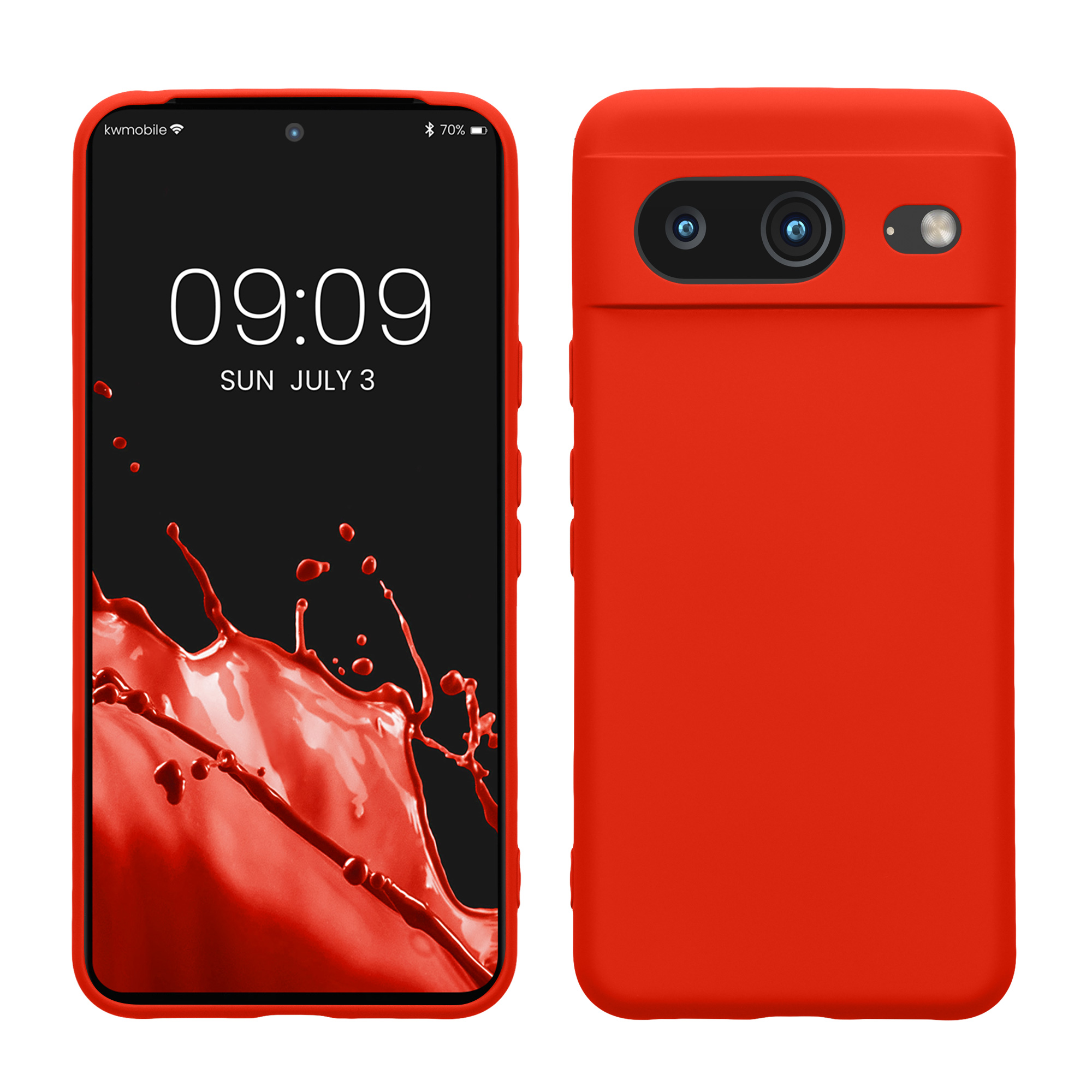 Kryt na mobil kwmobile pro Google Pixel 8 - mandarinkově oranžové