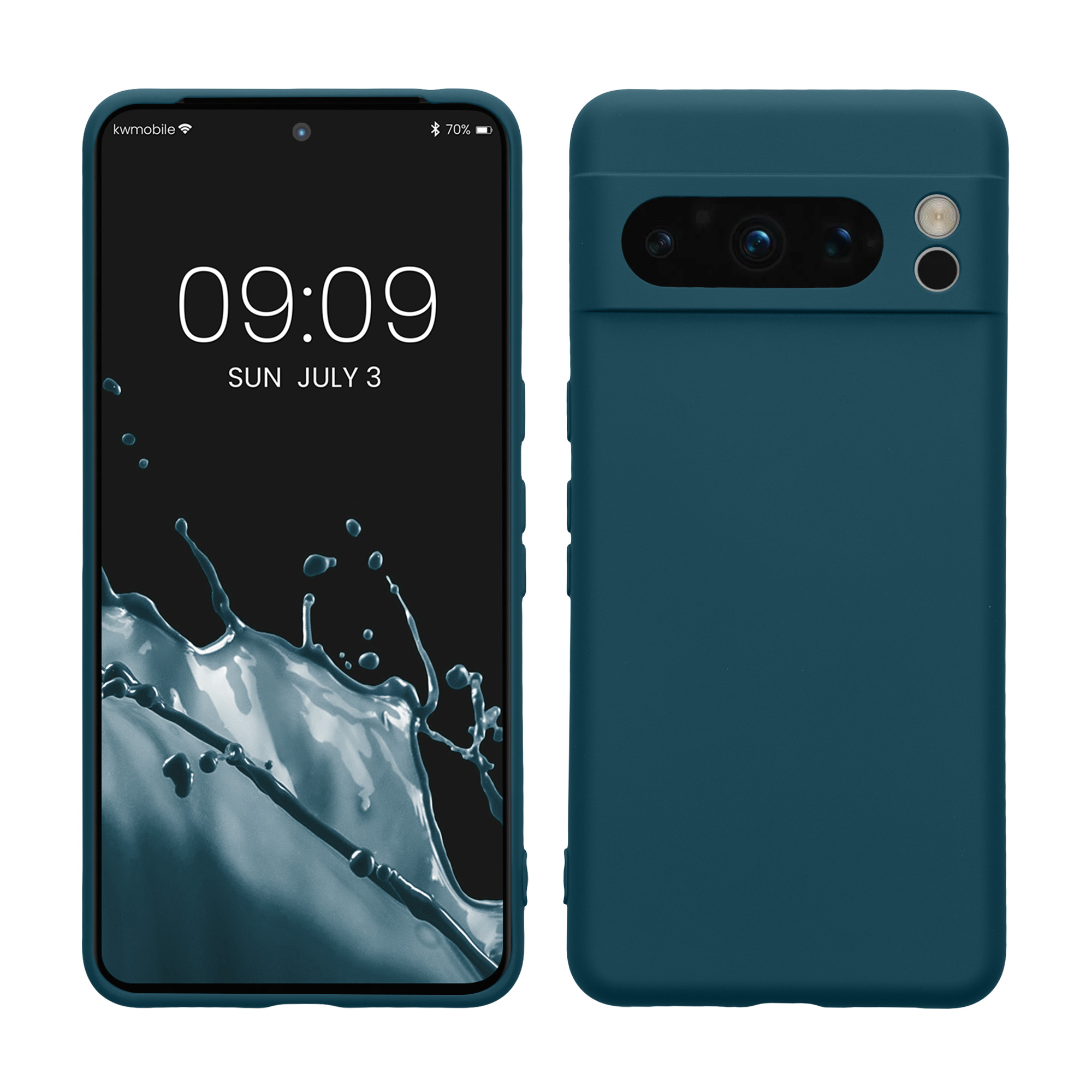 Pouzdro pro Google Pixel 8 Pro kwmobile tenké TPU - matná petrolejová