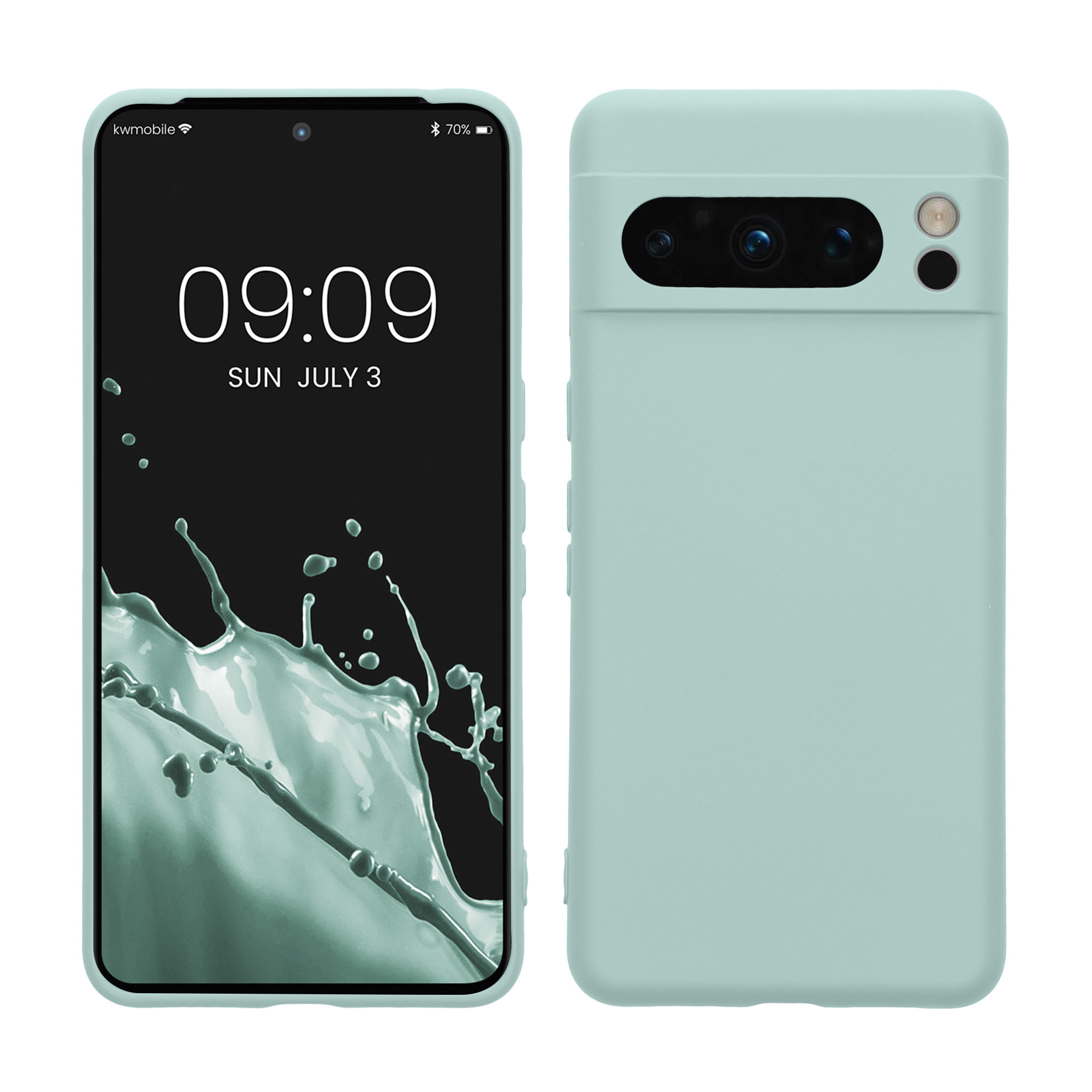 Pouzdro pro Google Pixel 8 Pro kwmobile tenké TPU - světle mátová