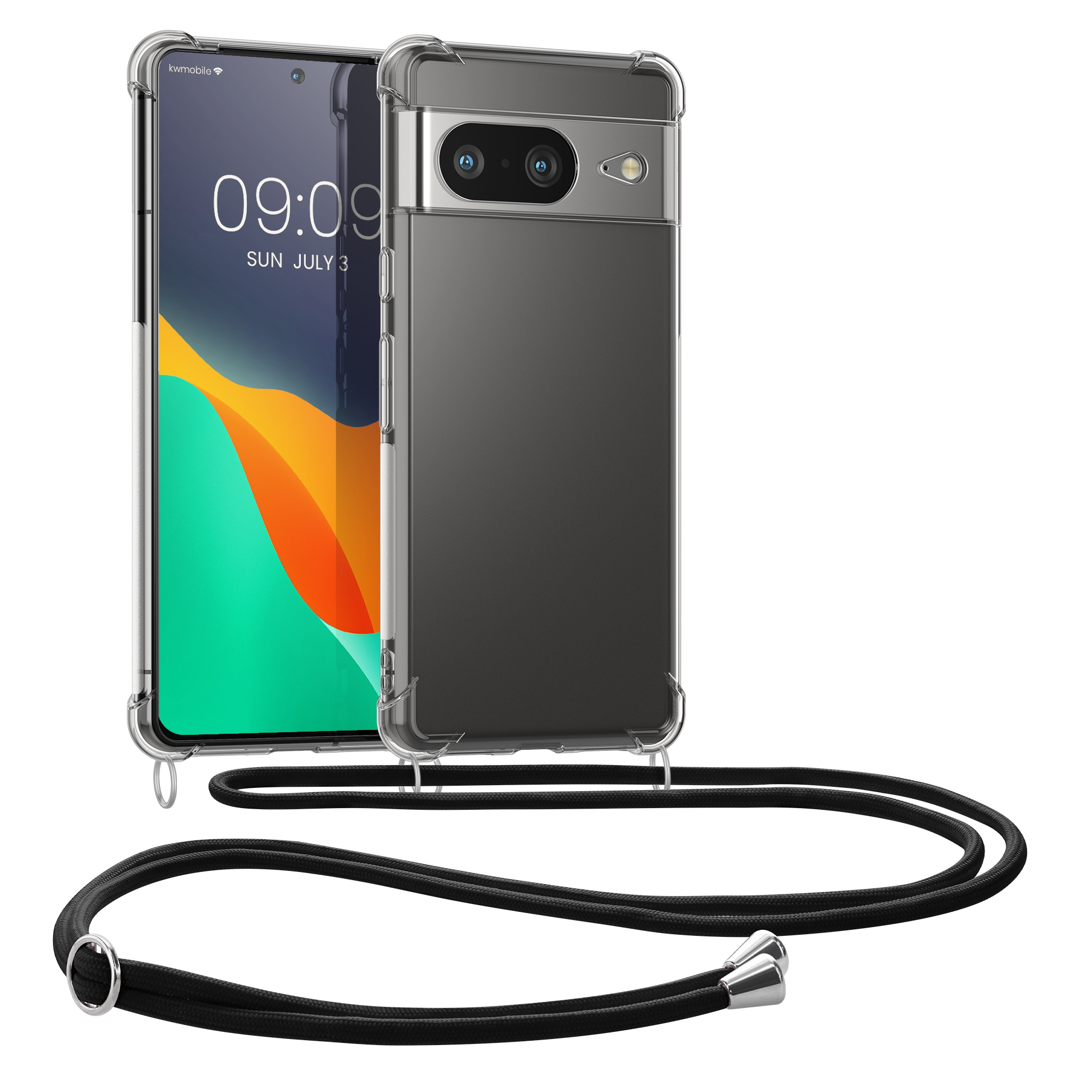 Crossbody kryt kwmobile Google Pixel 8 - Black / Transparent