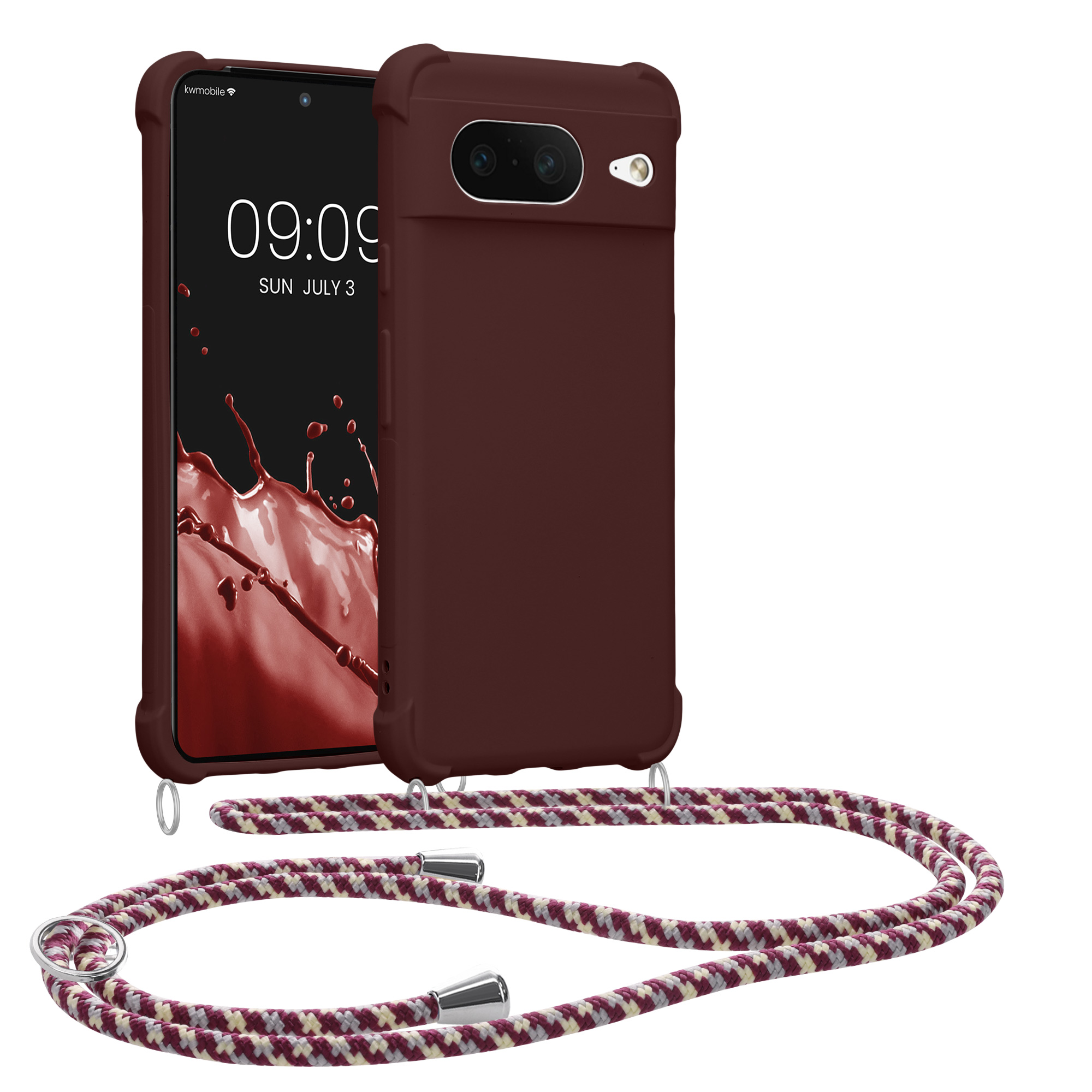 Crossbody kryt kwmobile Google Pixel 8 - vínově fialový