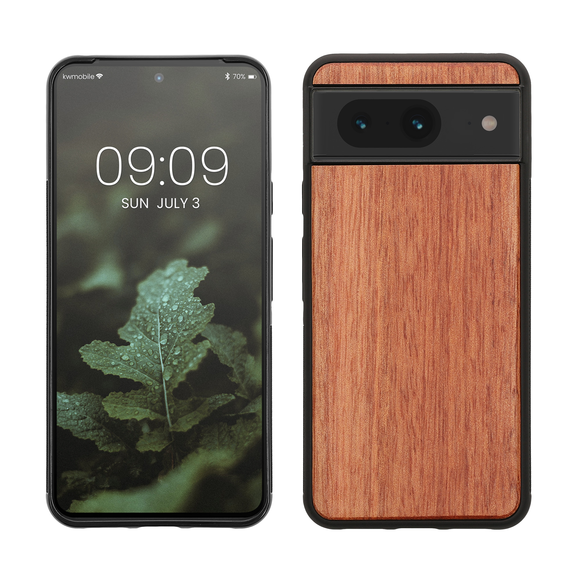 Dřevěný kryt kwmobile Google Pixel 8 - Hard Cover in Nature