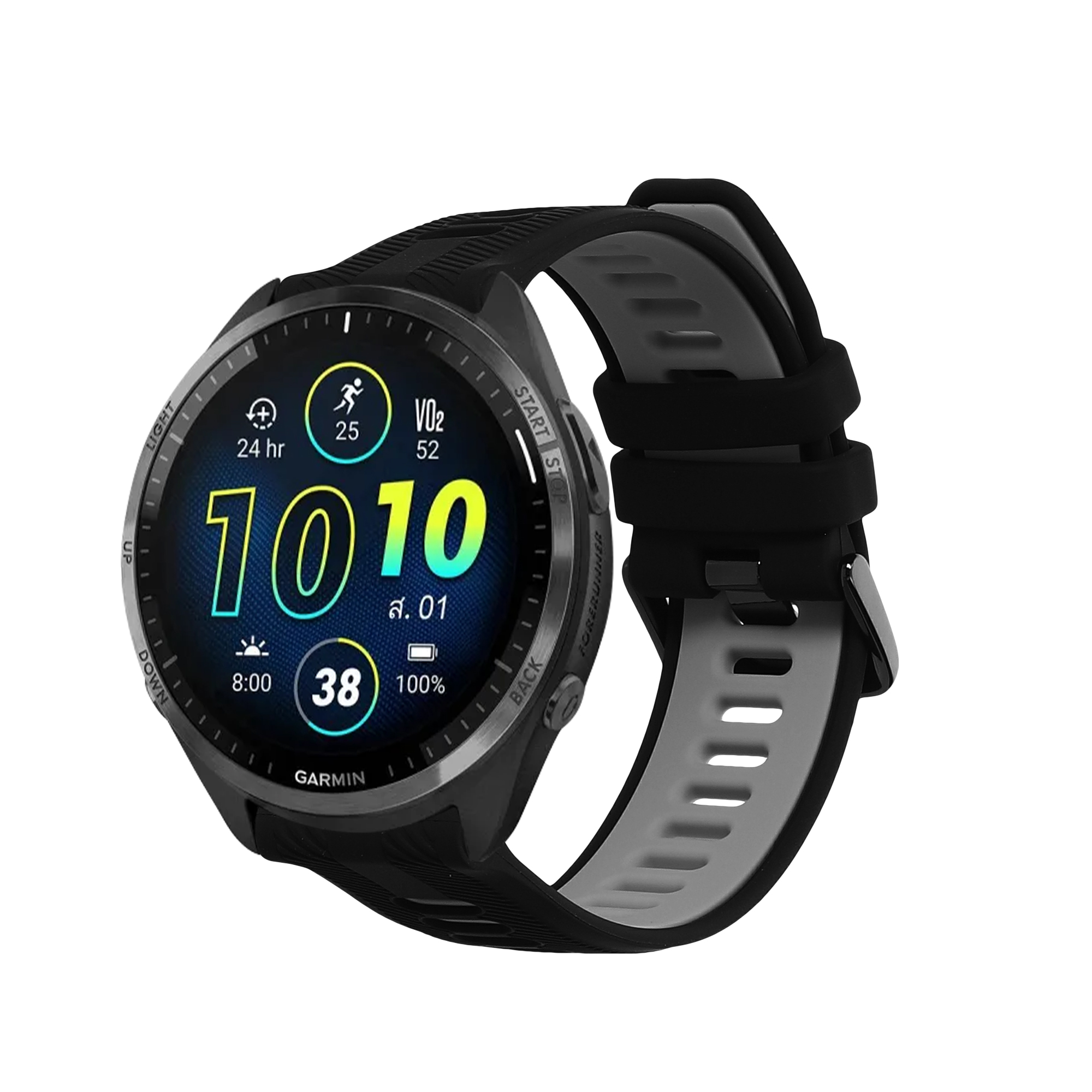 Řemínek Garmin Forerunner 965 / 955 / kwmobile silikon 1 ks černá / šedá