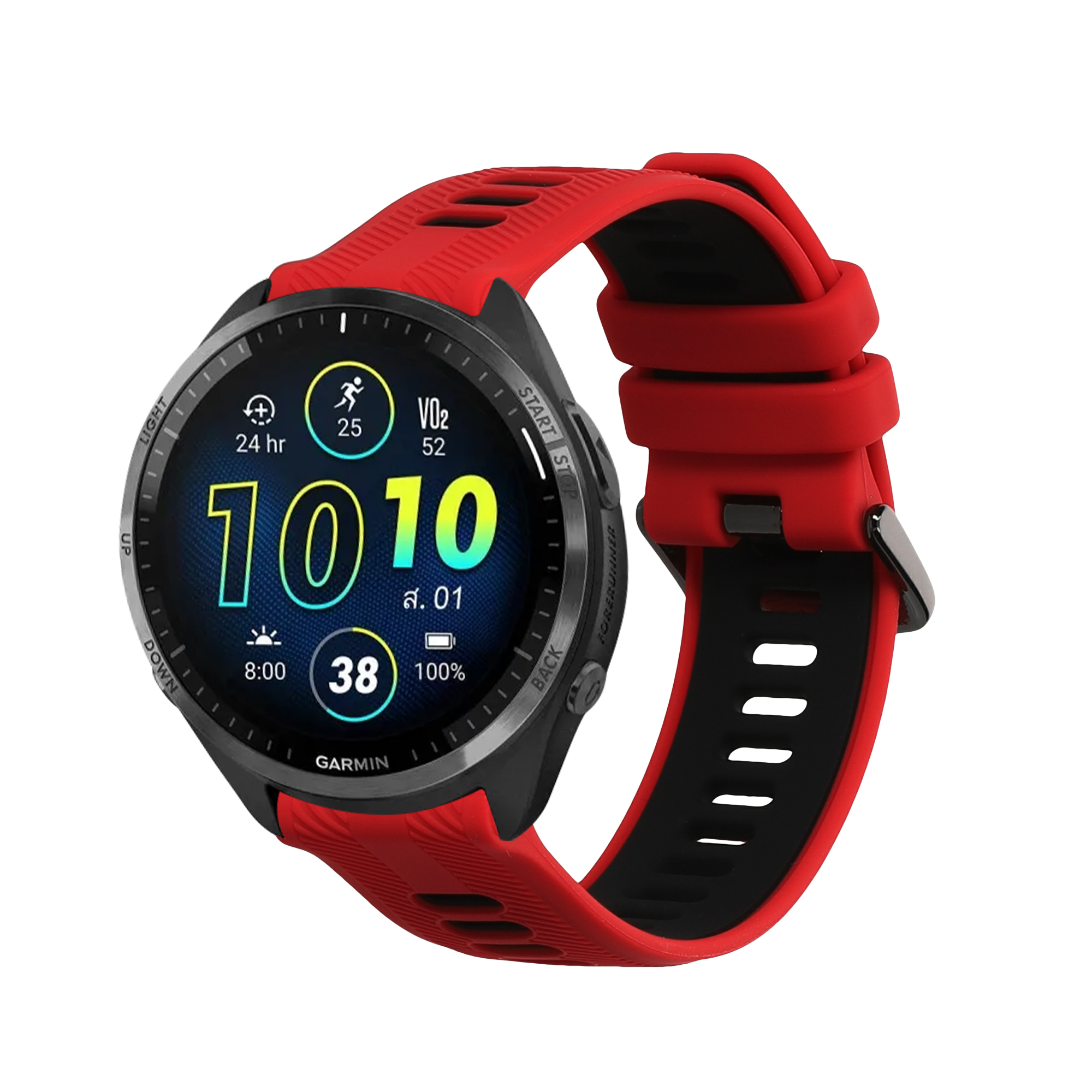 Řemínek Garmin Forerunner 965 / 955 / kwmobile silikon 1 ks červená / če