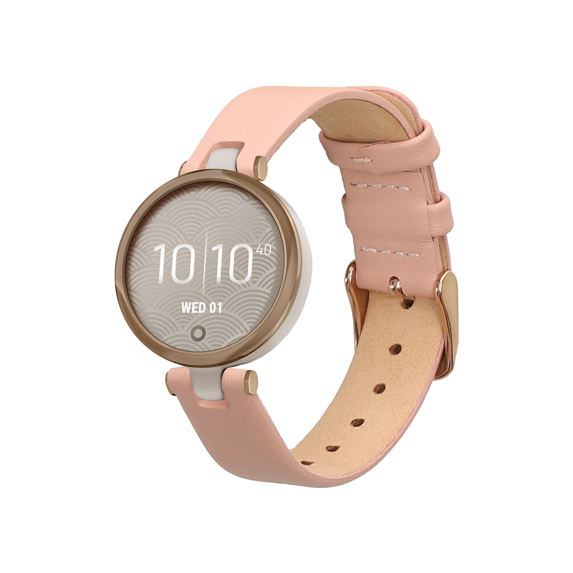 Kožený řemínek pro Garmin Lily Sport kwmobile - starorůžová