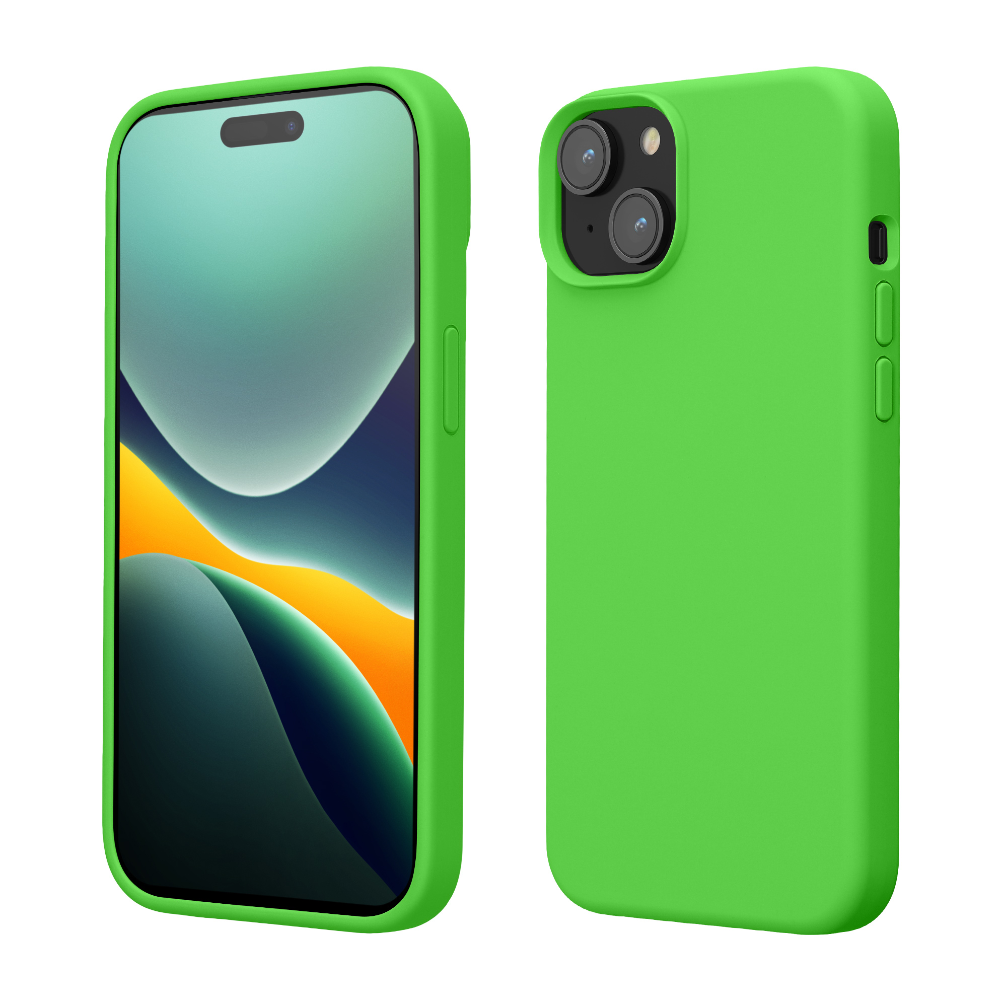 Kryt kwmobile TPU silikonový iPhone 15 limetkově zelená