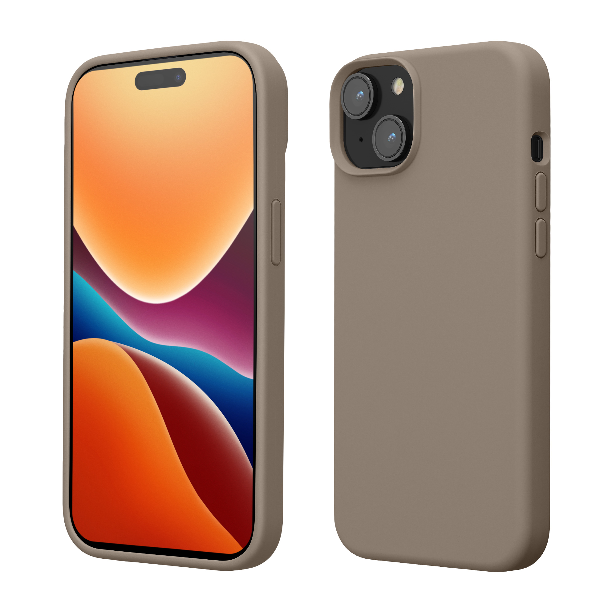 Kryt kwmobile TPU silikonový iPhone 15 Taupe