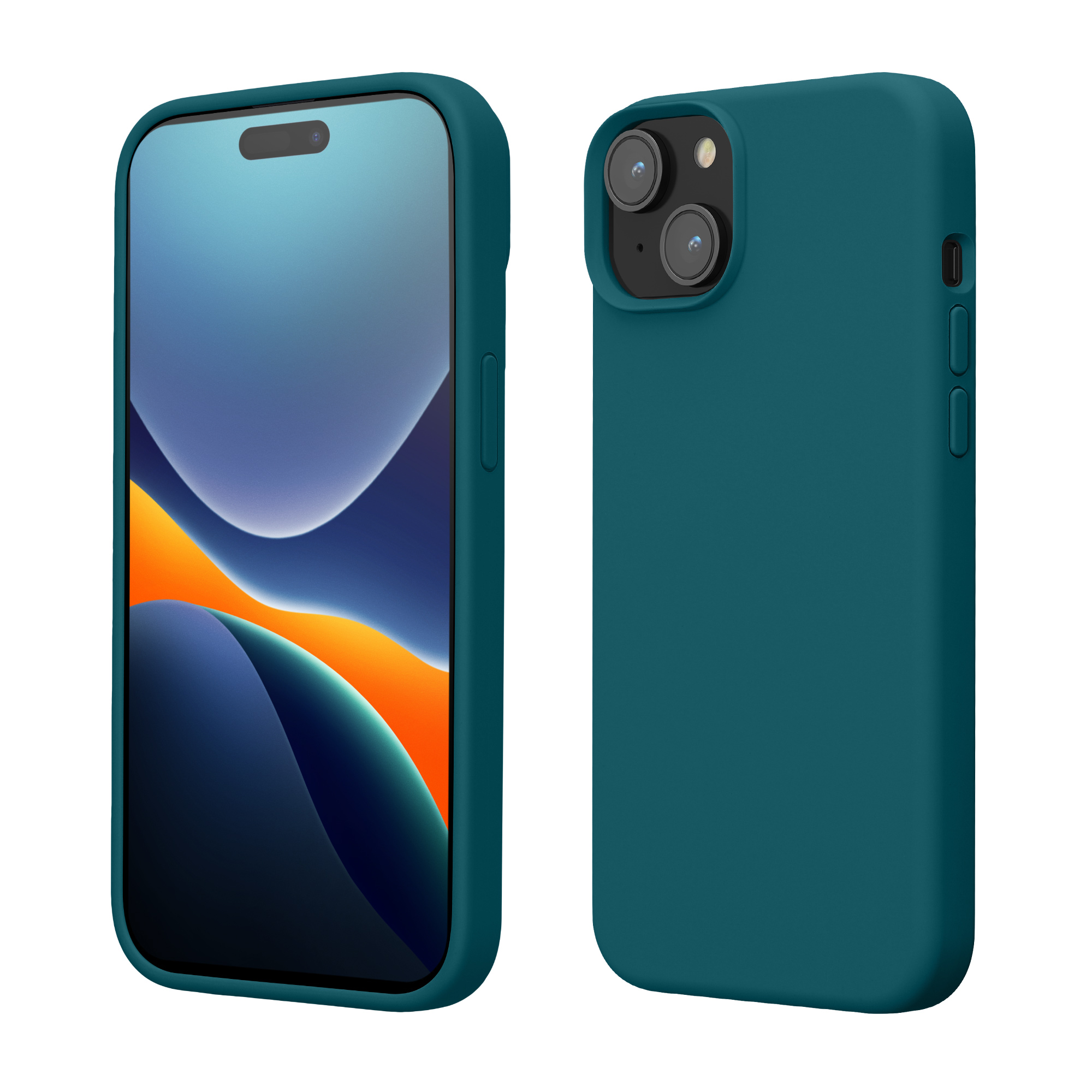 Pouzdro pro iPhone 15 kwmobile silikonové - matná petrolejová
