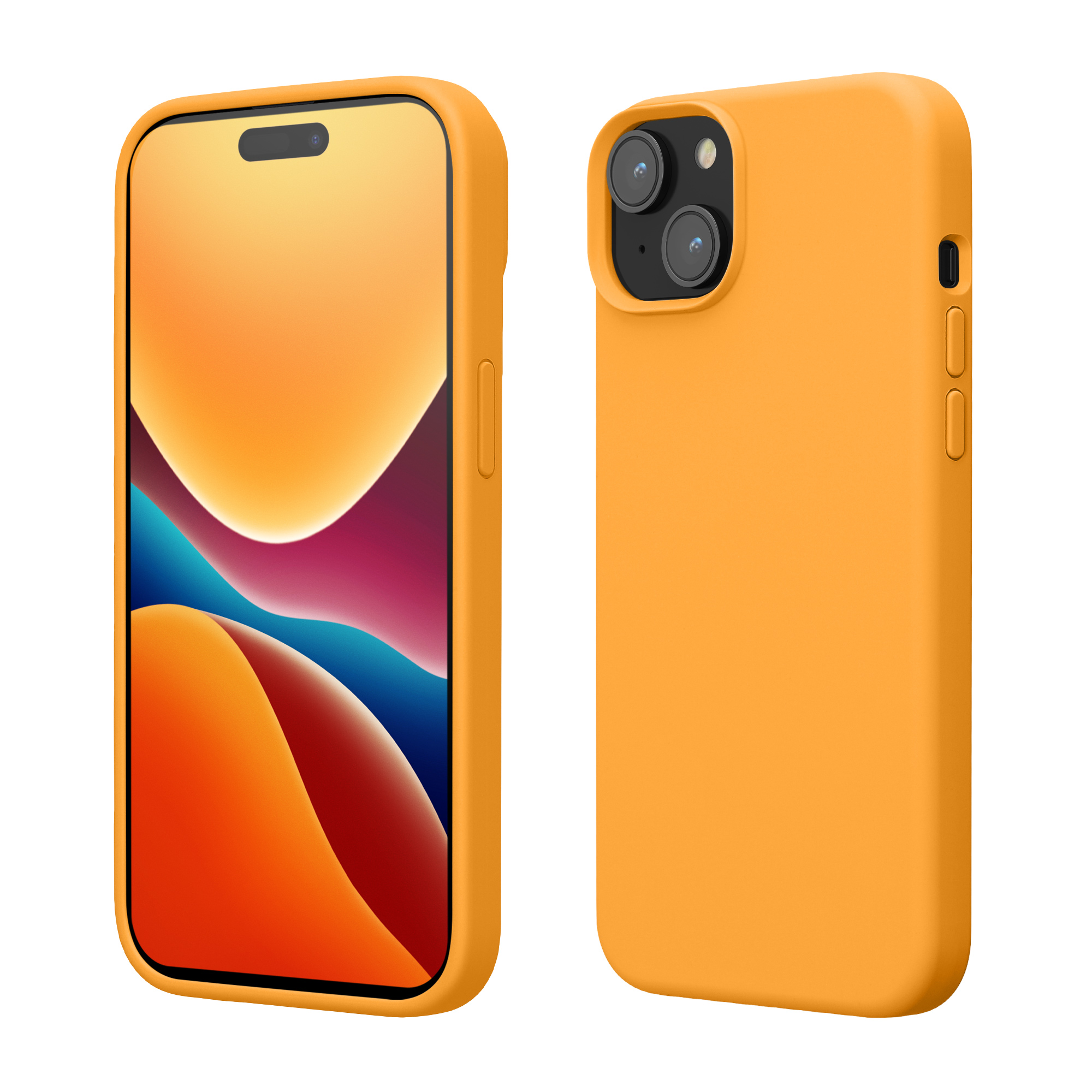 Kryt kwmobile TPU silikonový iPhone 15 oranžová