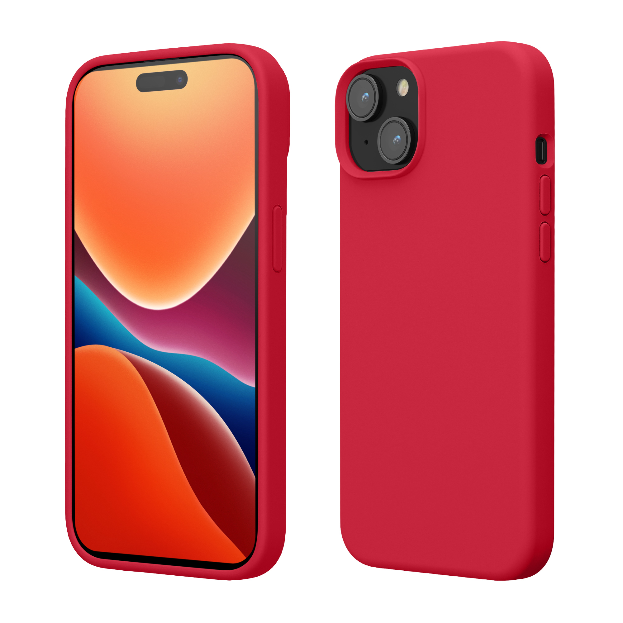 Kryt kwmobile TPU silikonový iPhone 15 červená