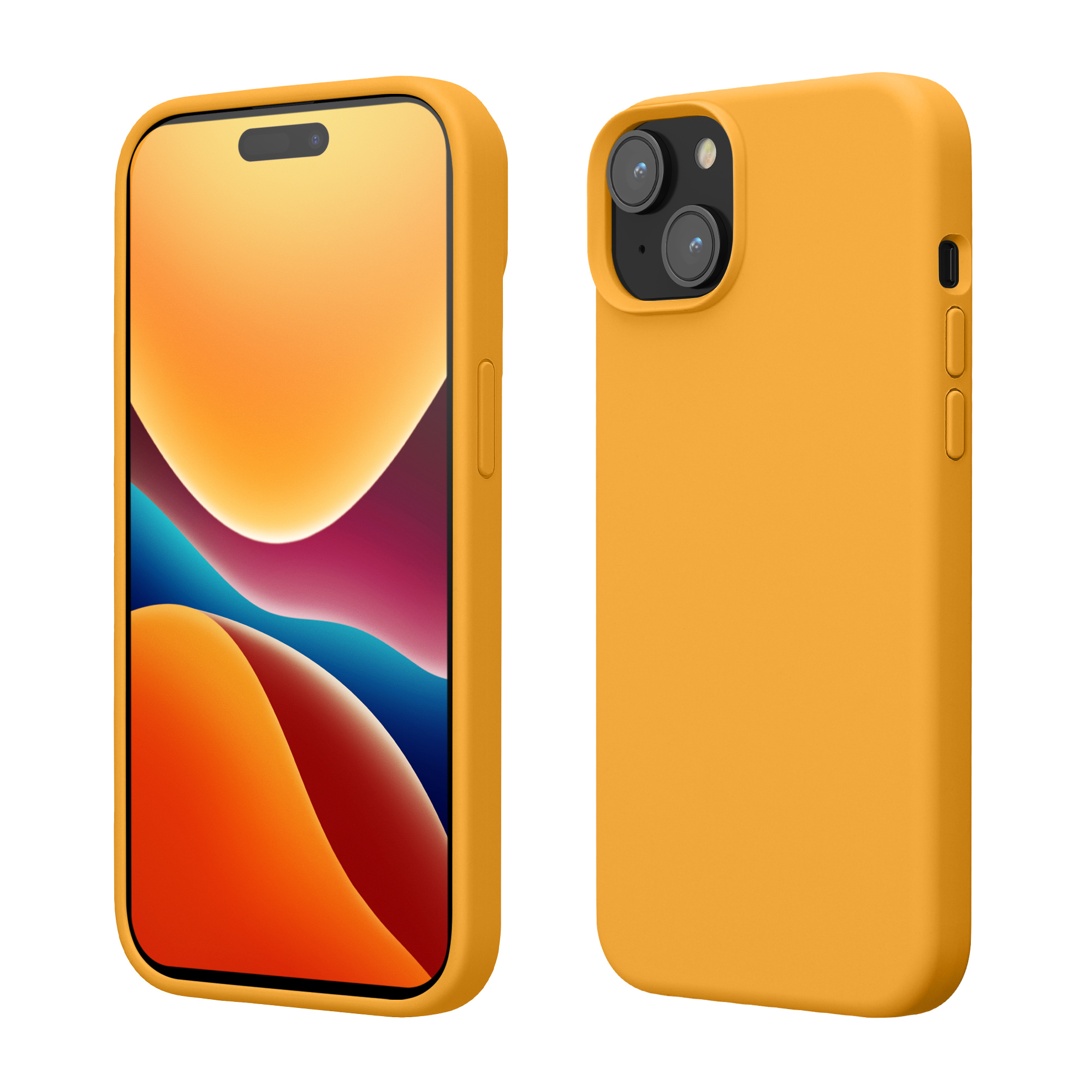 Kryt kwmobile TPU silikonový iPhone 15 Mango