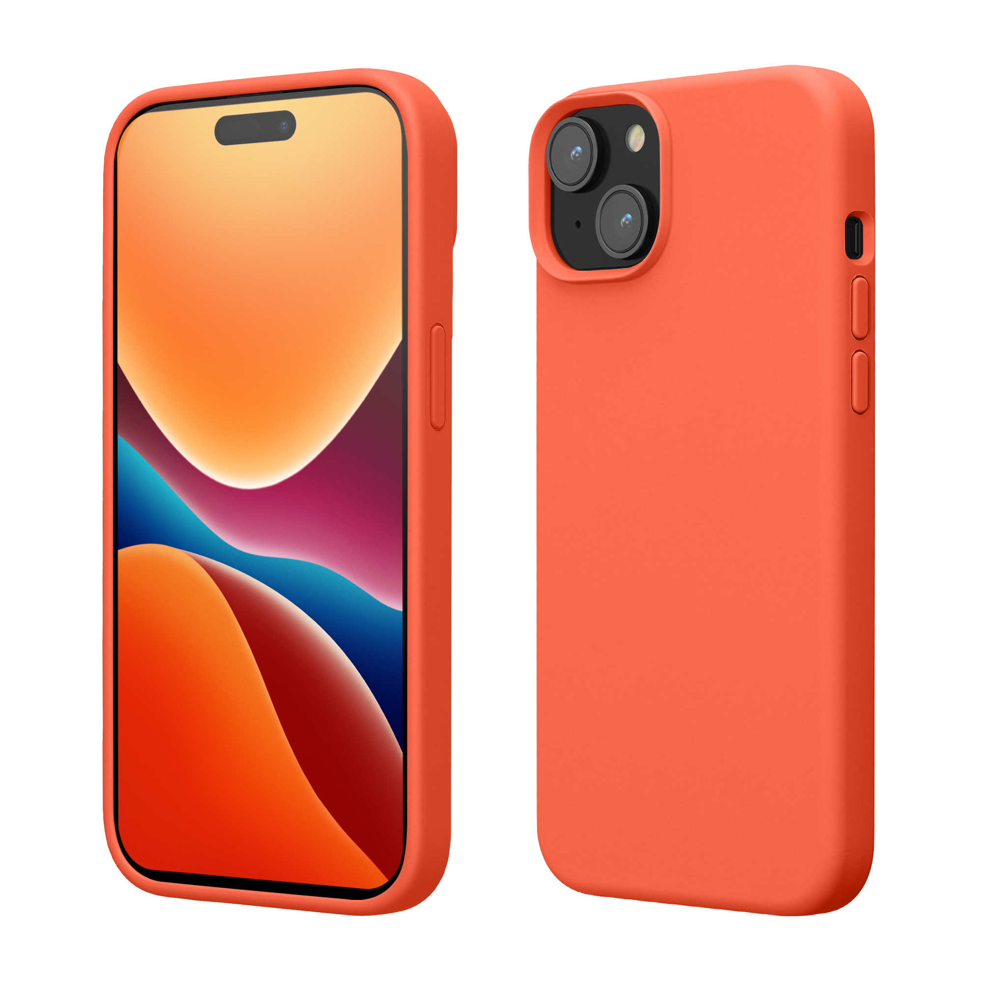Kryt kwmobile TPU silikonový iPhone 15 Vivid Coral