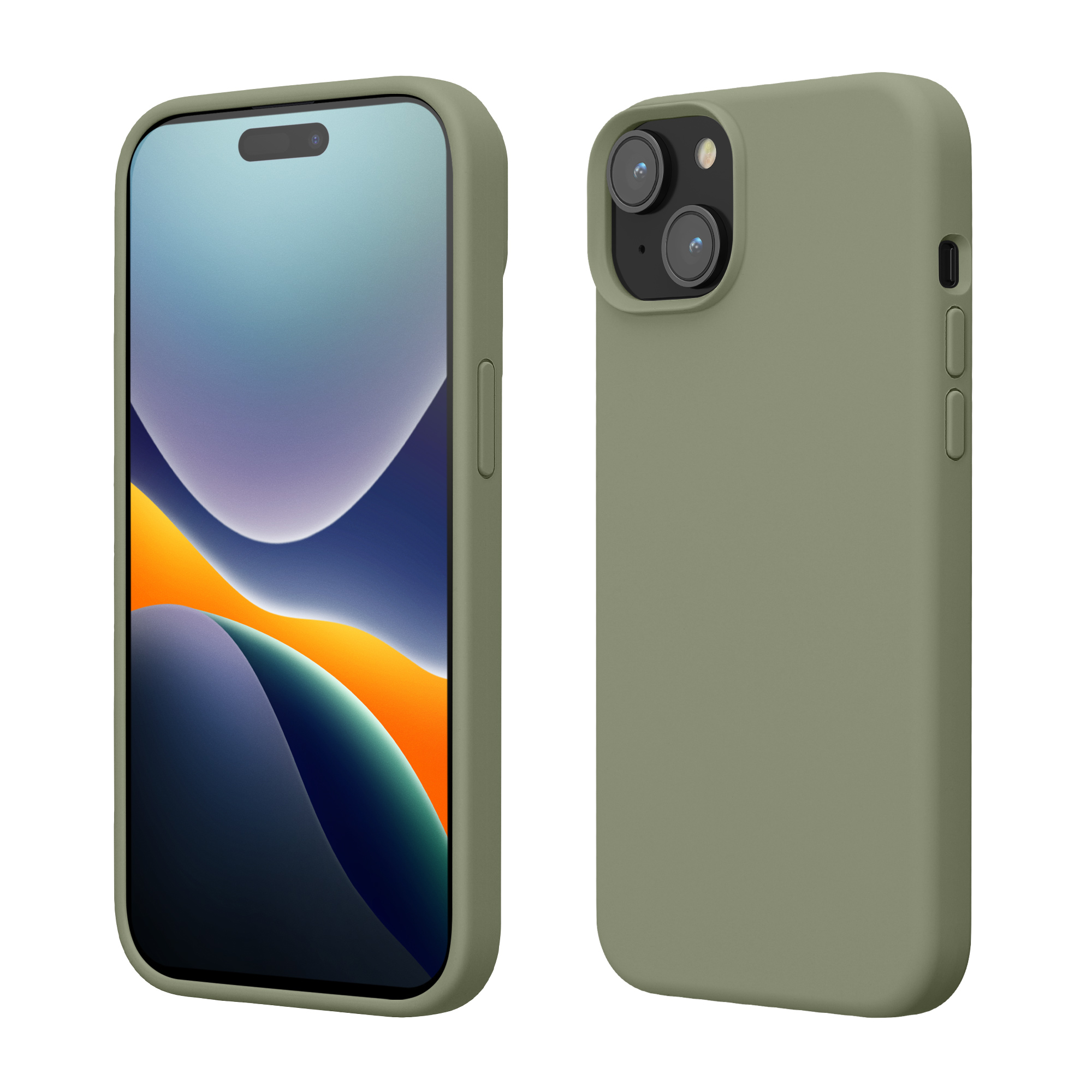 Kryt kwmobile TPU silikonový iPhone 15 zelená