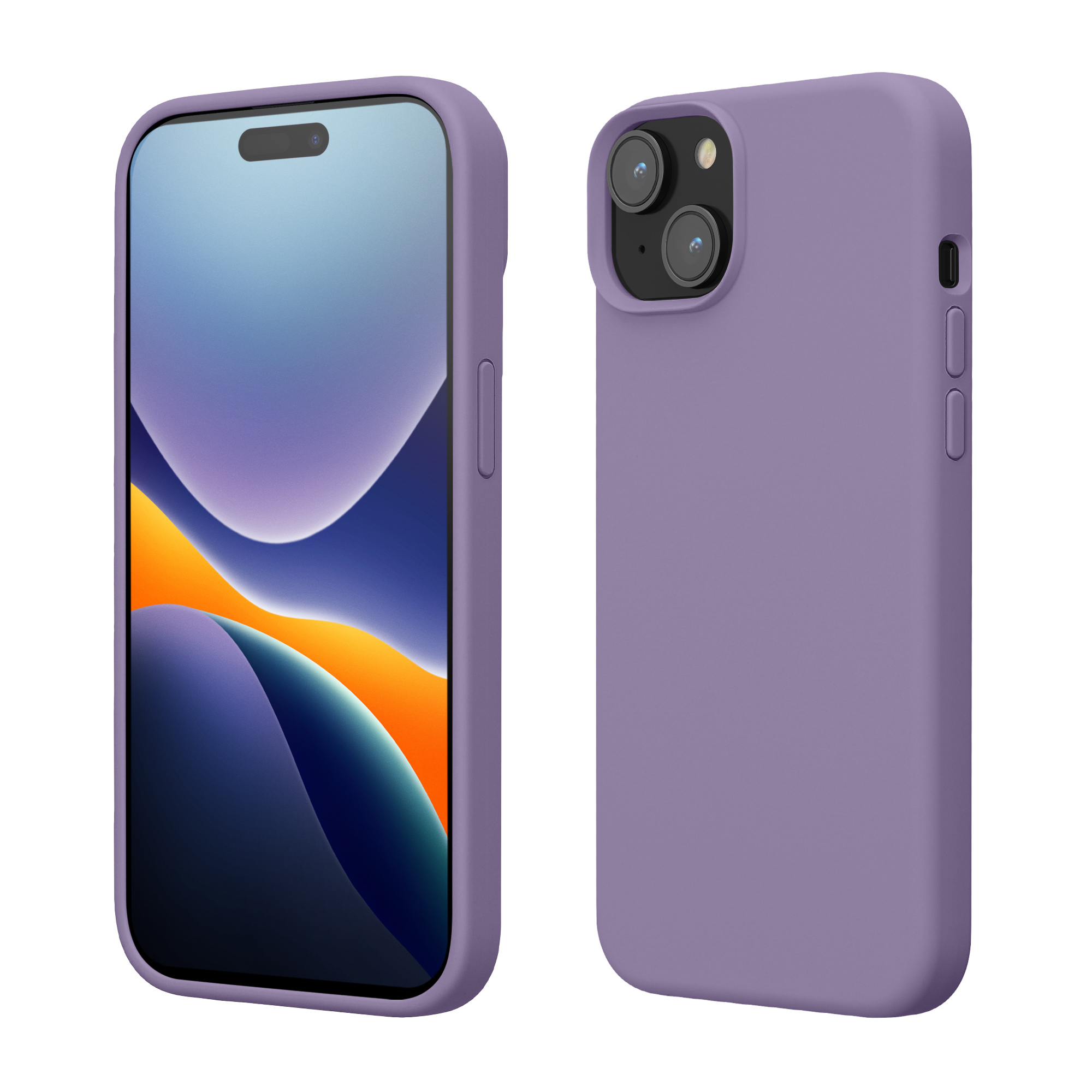 Kryt kwmobile TPU silikonový iPhone 15 fialová