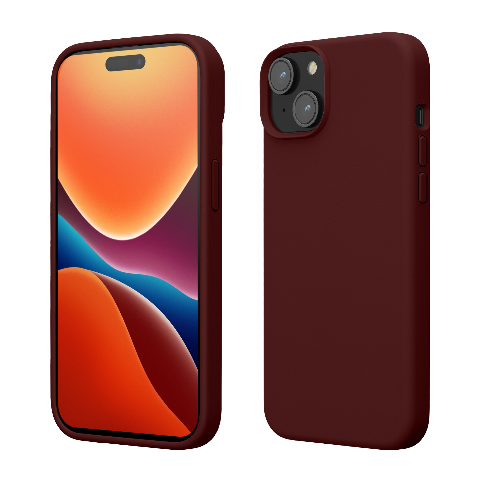 Kryt kwmobile TPU silikonový iPhone 15 vínově fialová